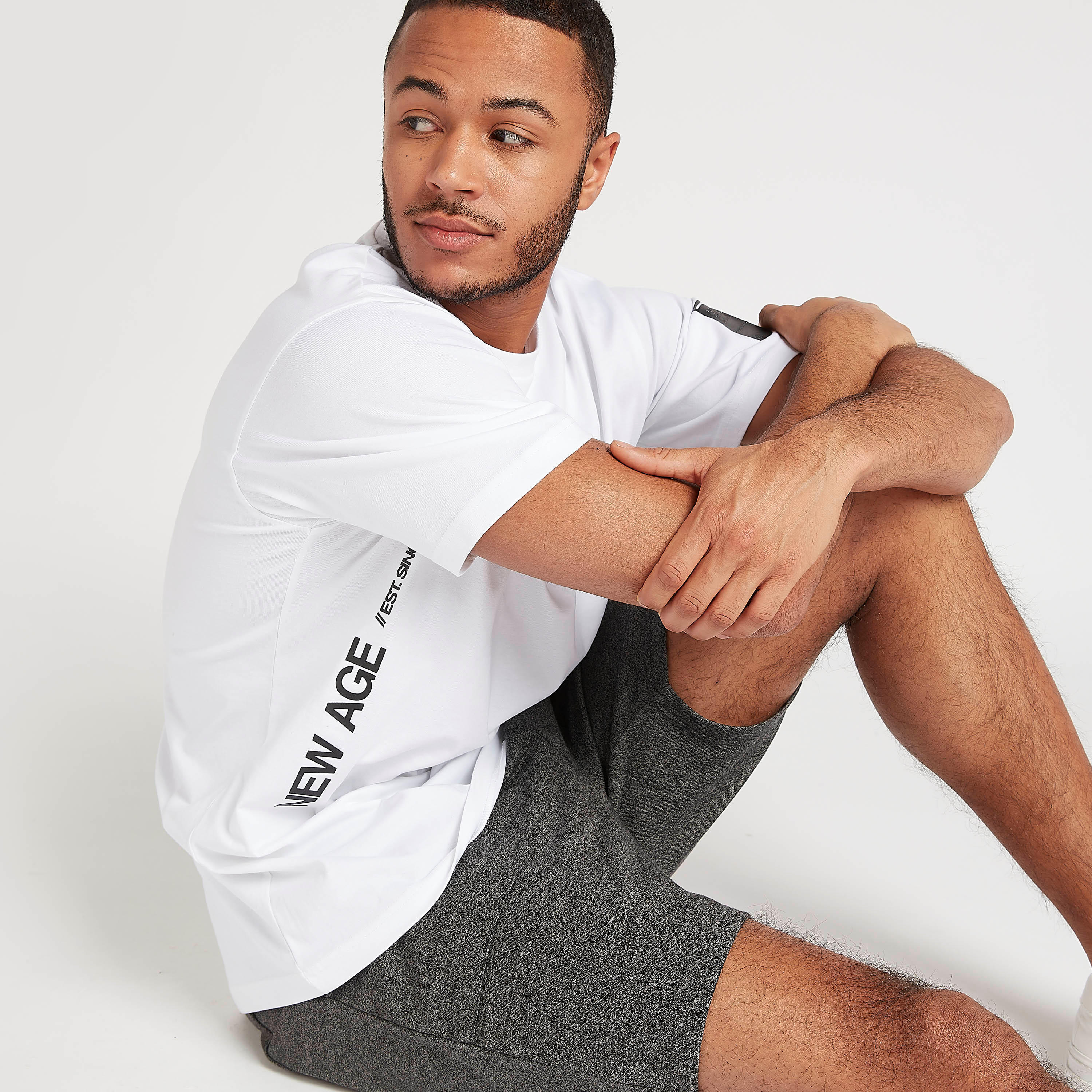 Printed Crew Neck T-shirt with Short Sleeves-men-clothing-tshirtsandpolos-tshirts-image-5