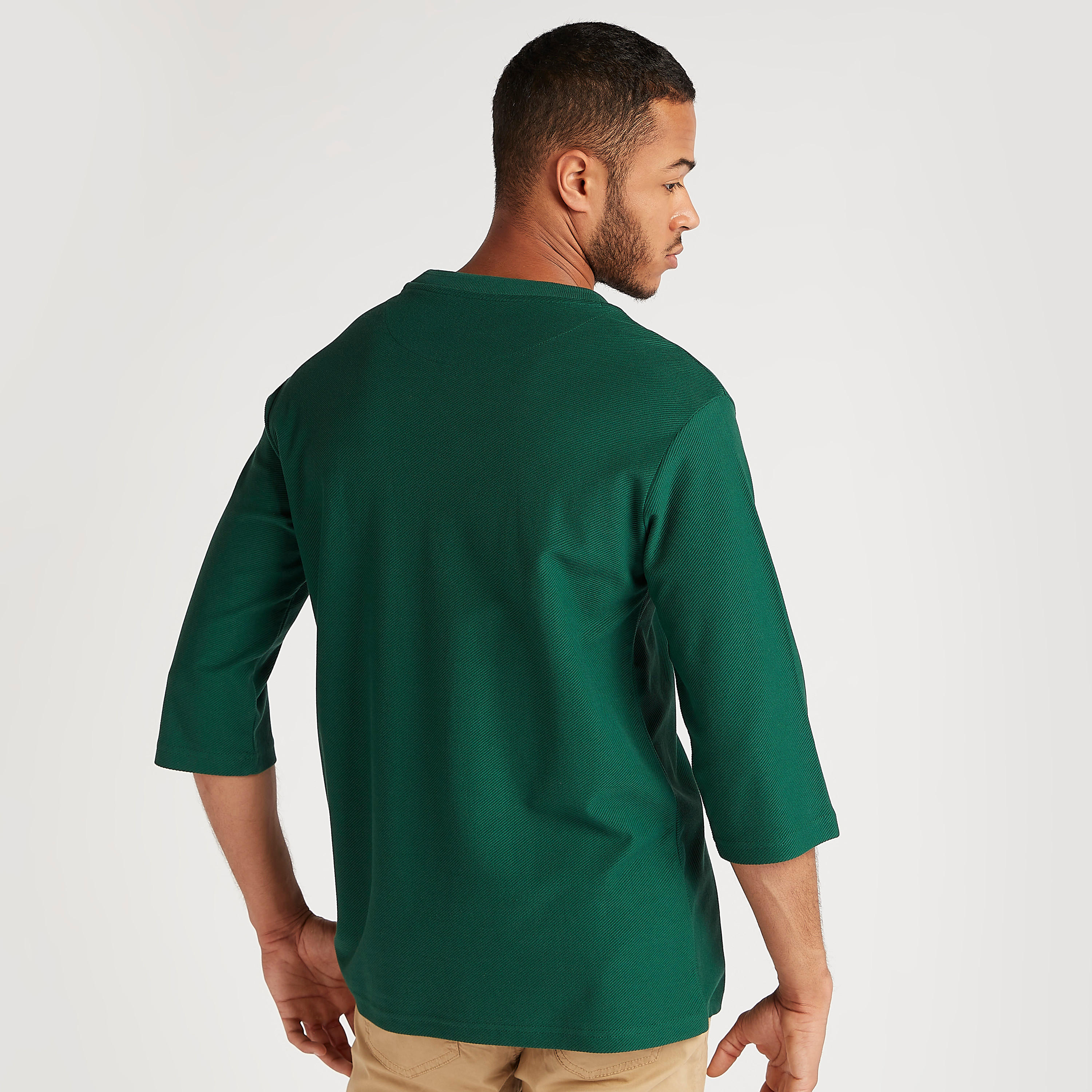 Printed Crew Neck T-shirt with 3/4 Sleeves-men-clothing-tshirtsandpolos-tshirts-image-4