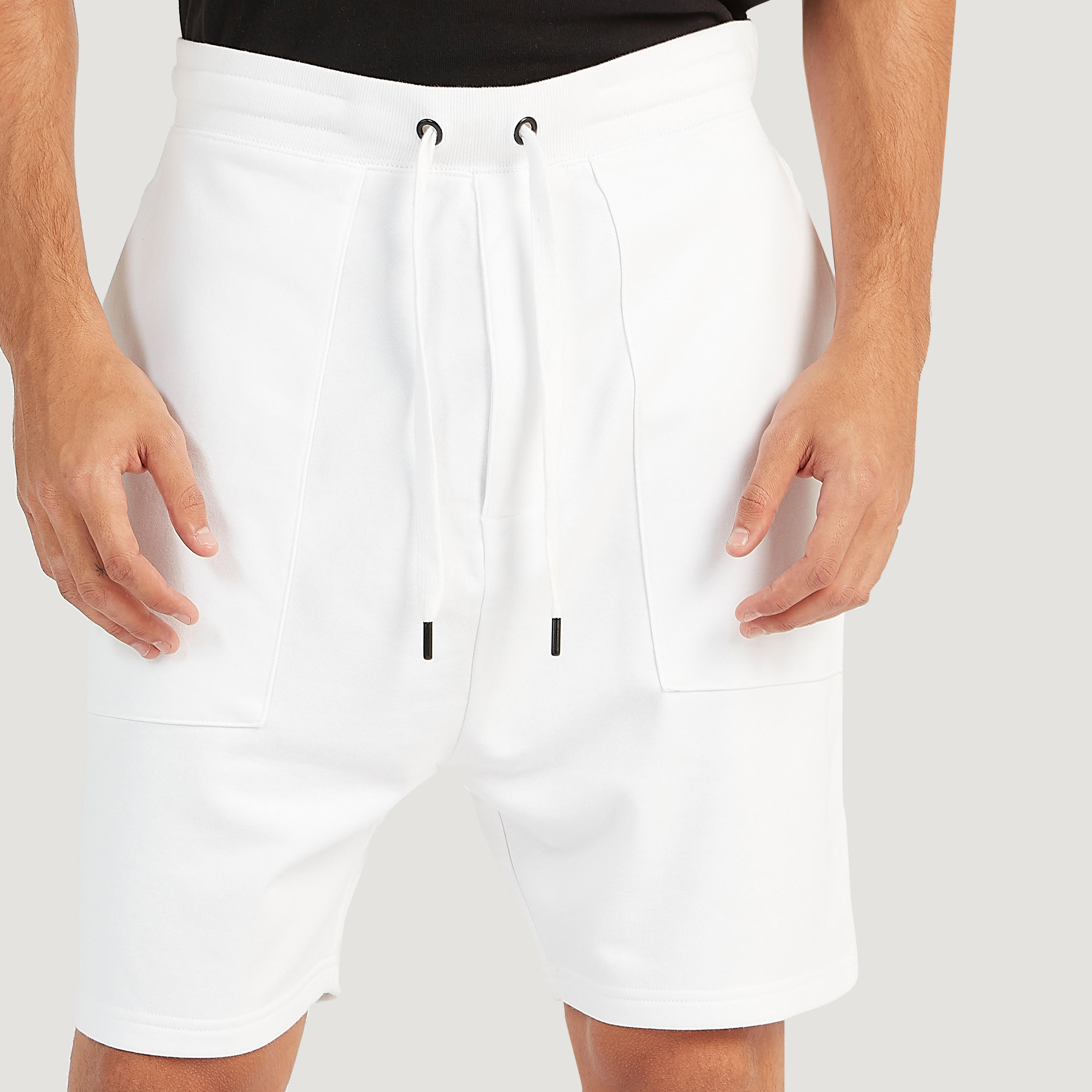 Solid Shorts with Drawstring Closure and Pockets-men-clothing-bottoms-shorts-image-3