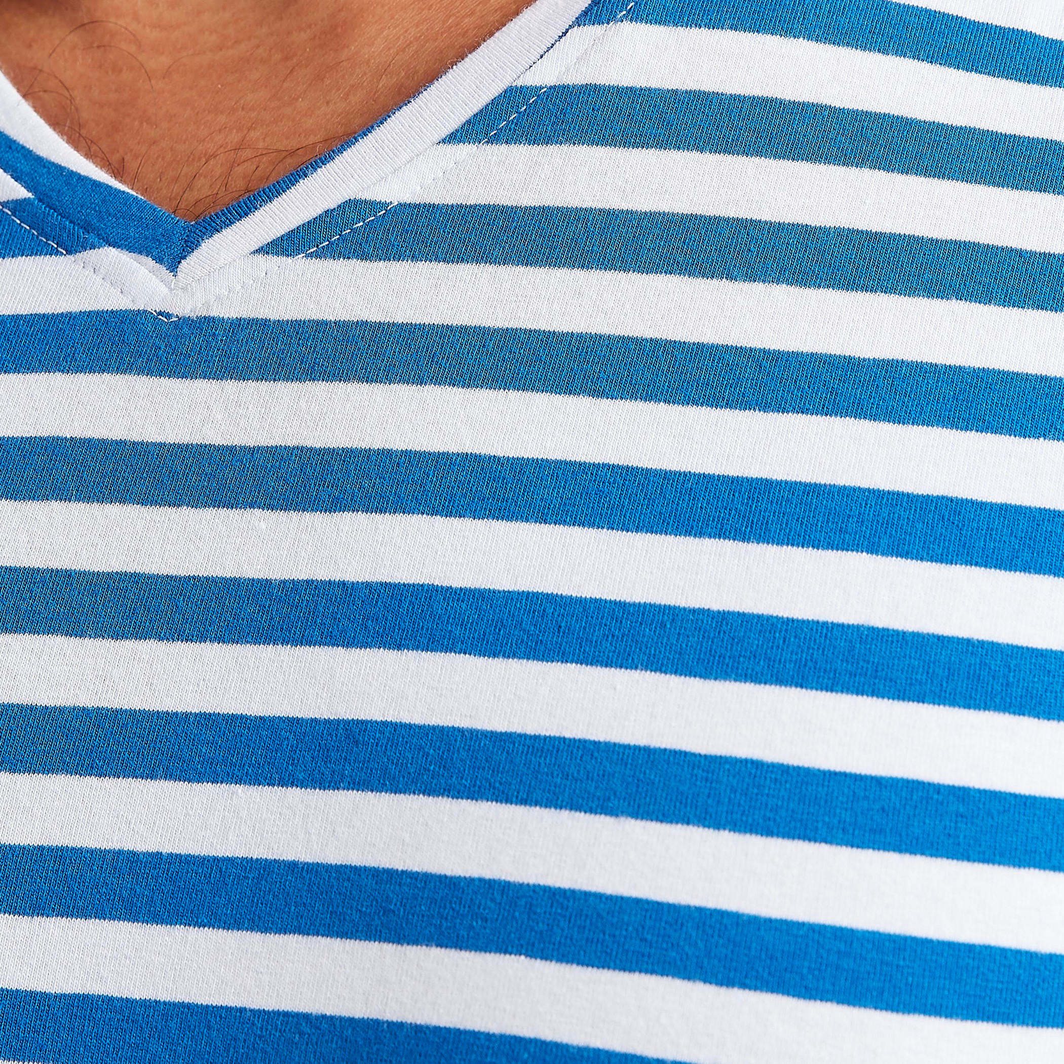 Striped V-neck T-shirt with Short Sleeves-men-clothing-tshirtsandpolos-tshirts-image-3