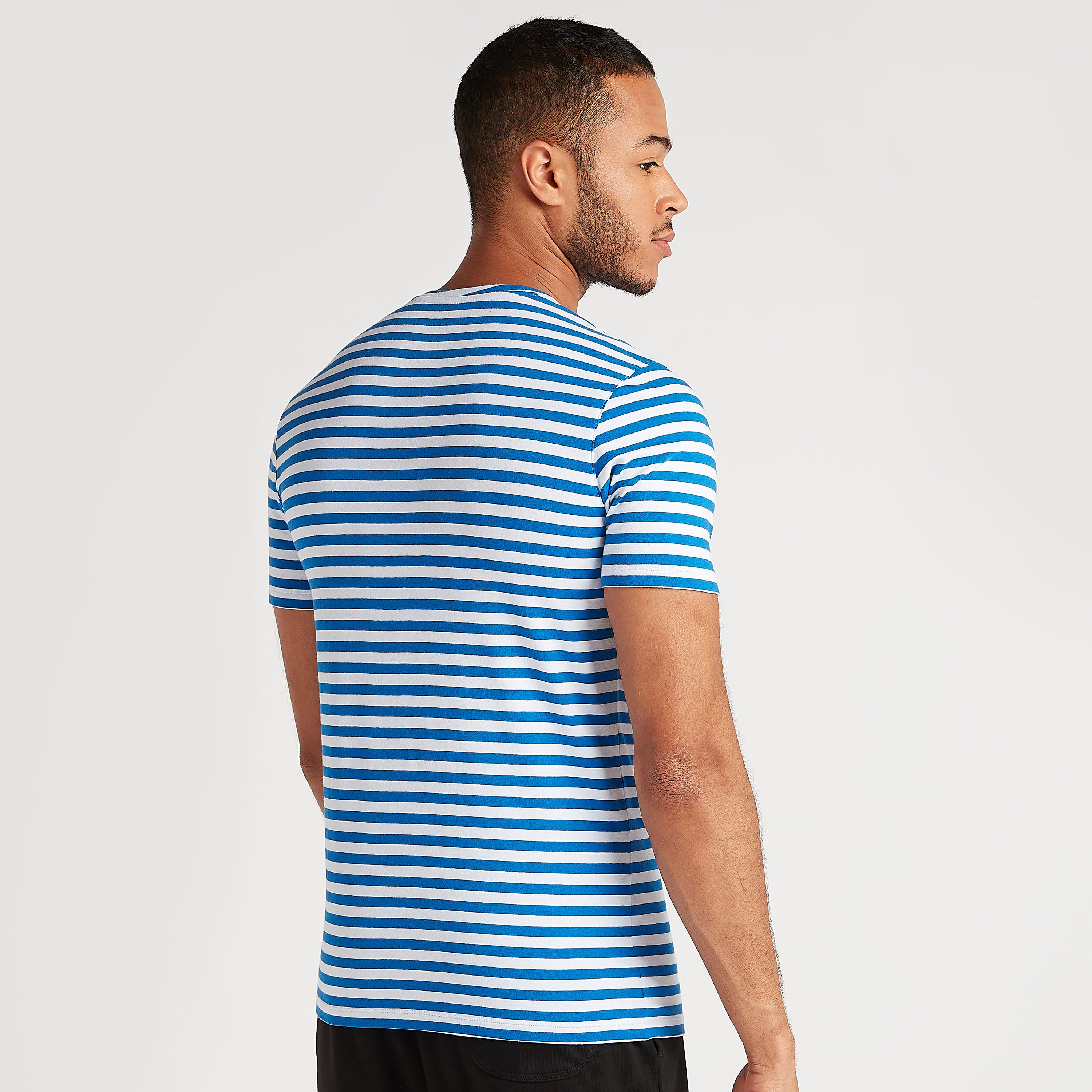 Striped V-neck T-shirt with Short Sleeves-men-clothing-tshirtsandpolos-tshirts-image-4
