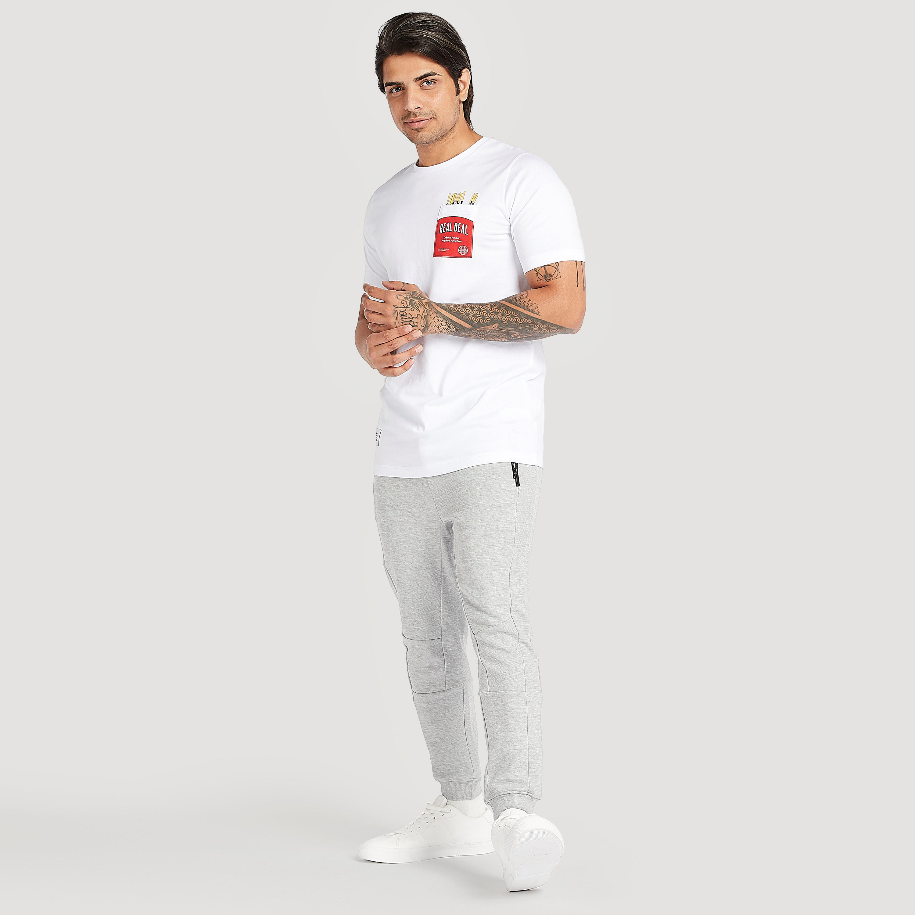 بنطلون رياضي سادة برباط إغلاق وجيوب بسحّاب-men-clothing-bottoms-joggers-image-4