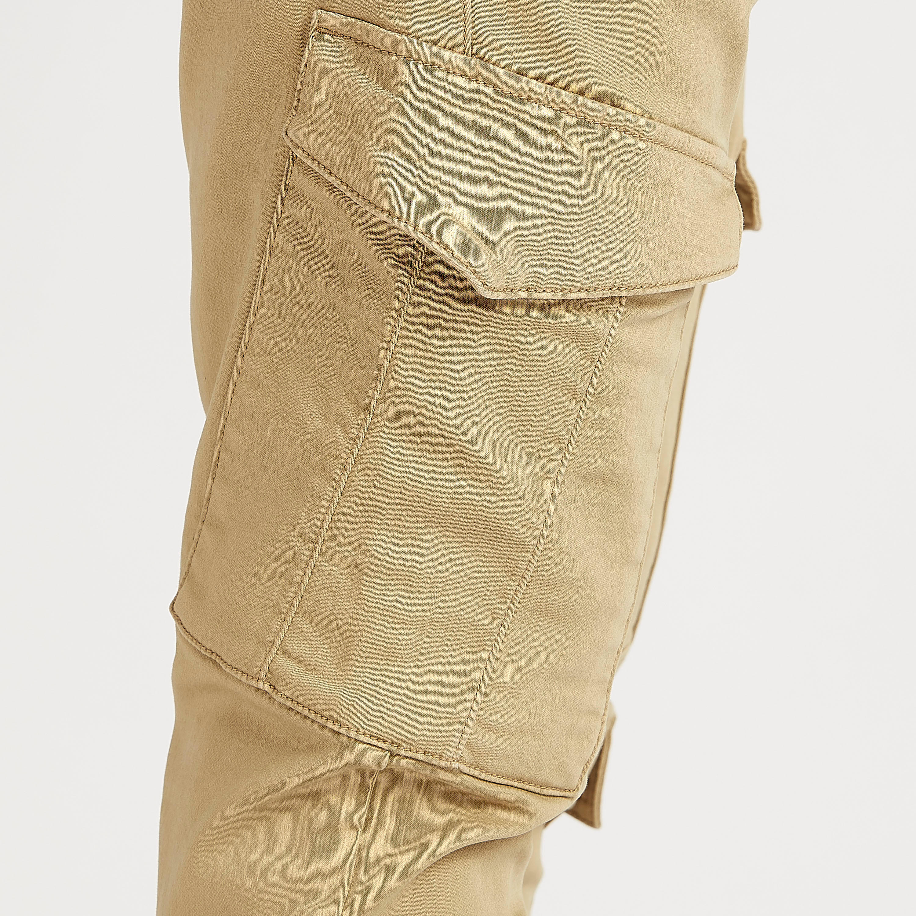 Solid Cargo Pants with Drawstring Closure-men-clothing-bottoms-joggers-image-5