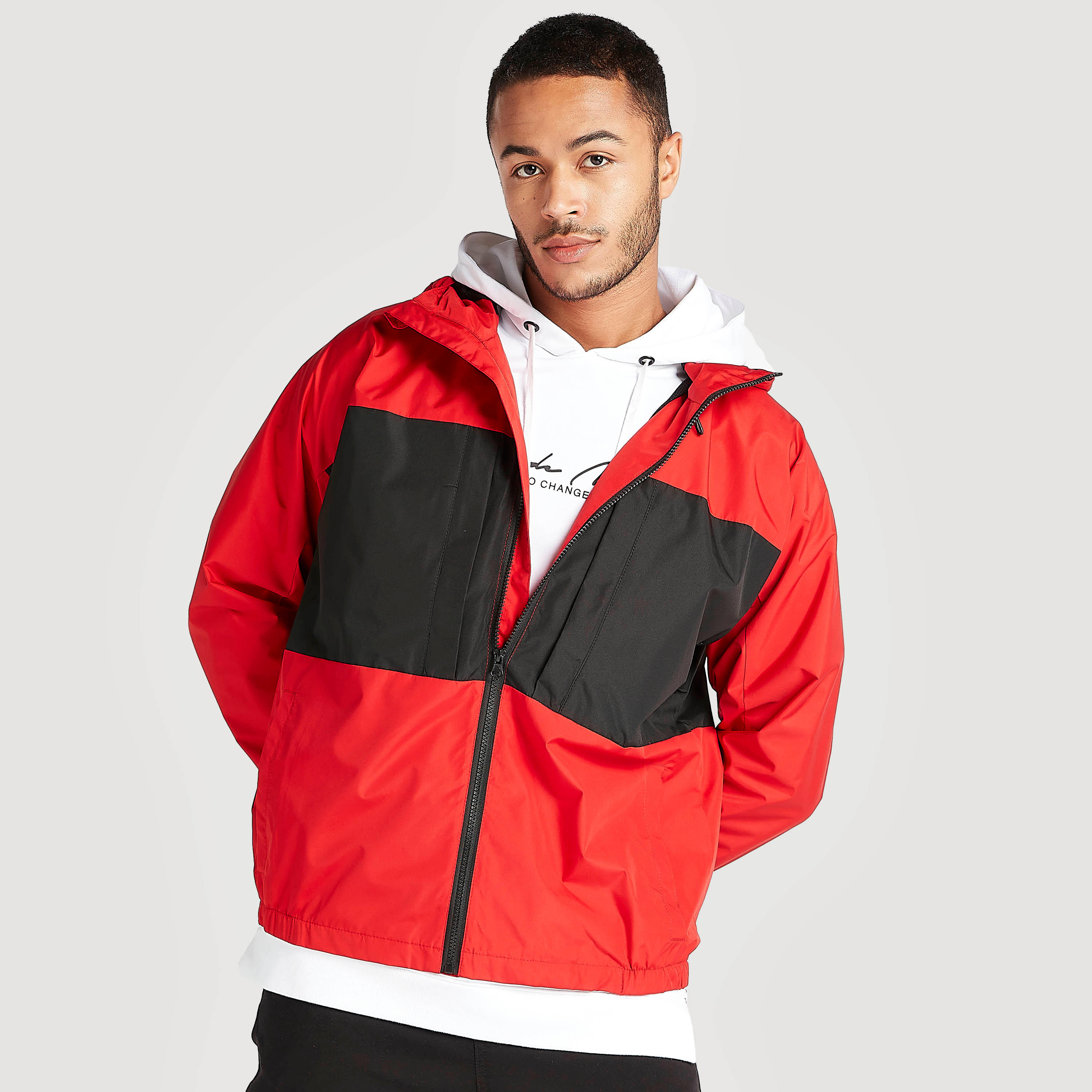 Solid Zip Through Lightweight Jacket with Long Sleeves and Hood-men-clothing-jacketsandblazers-jackets-image-1