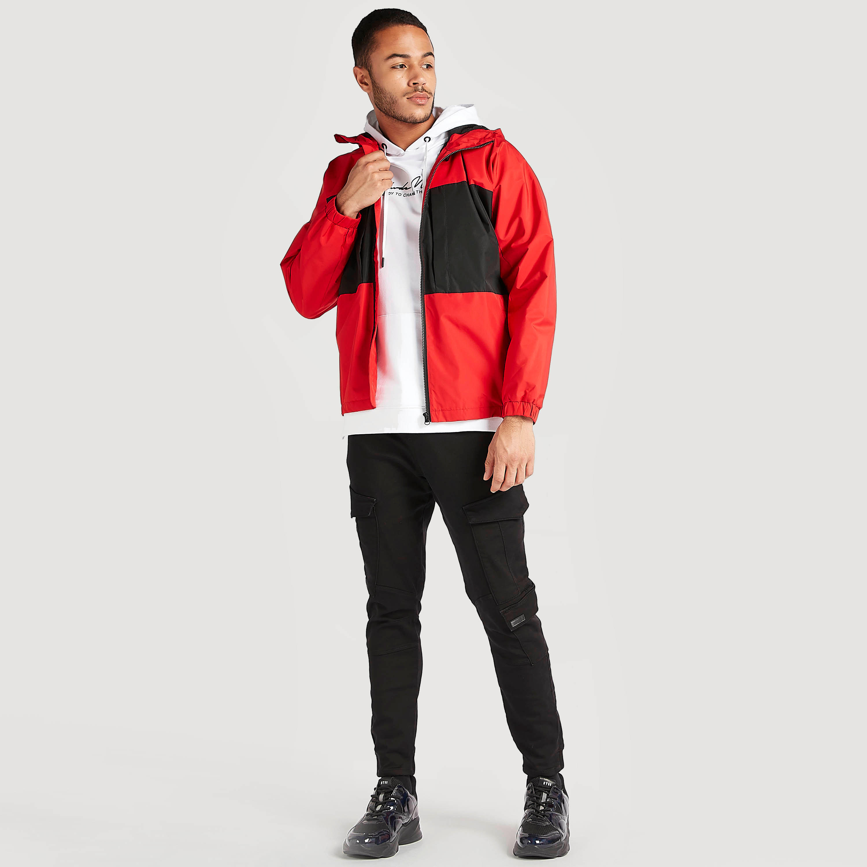 Solid Zip Through Lightweight Jacket with Long Sleeves and Hood-men-clothing-jacketsandblazers-jackets-image-2