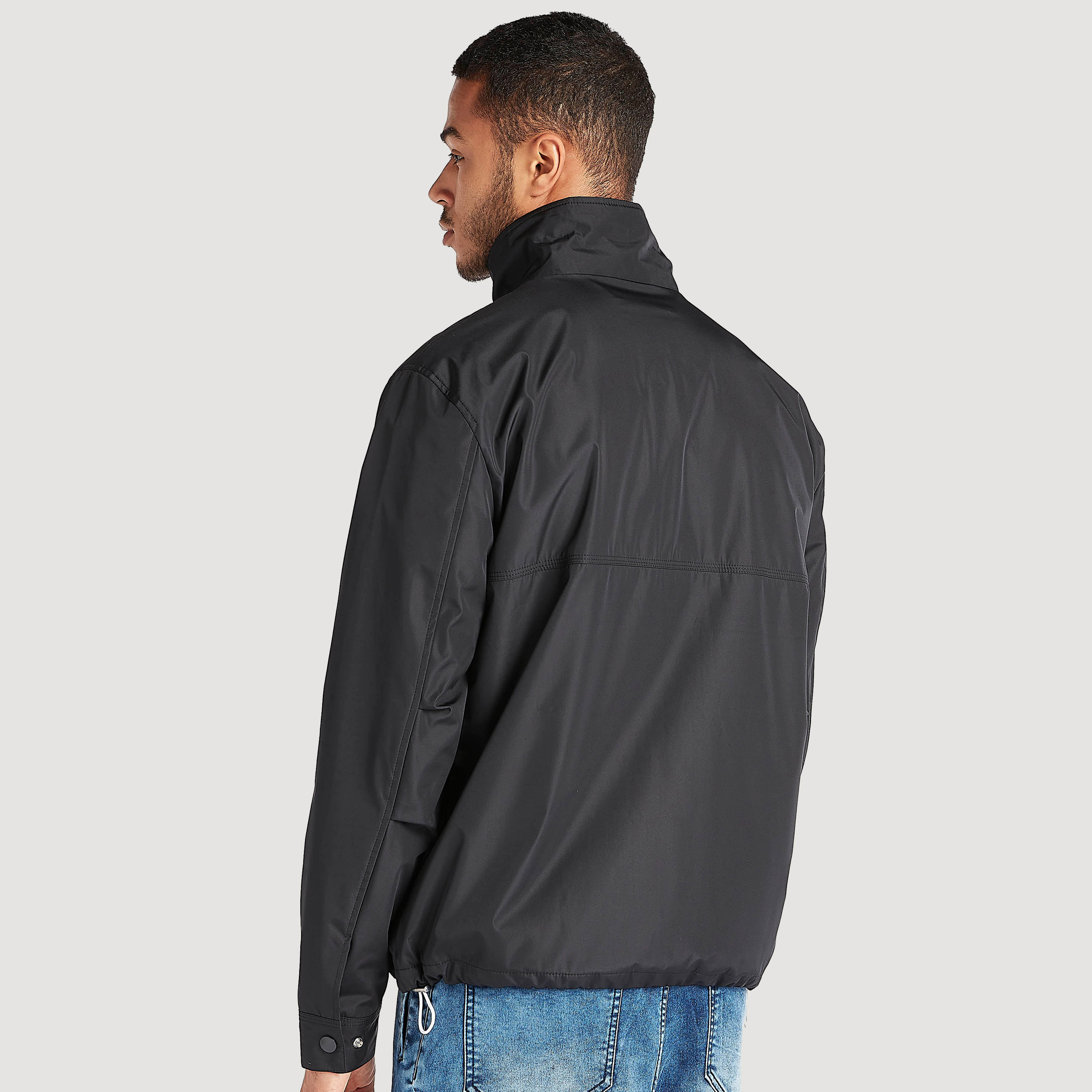 Solid Zip Through Lightweight Jacket with Long Sleeves and Pockets-men-clothing-jacketsandblazers-jackets-image-4