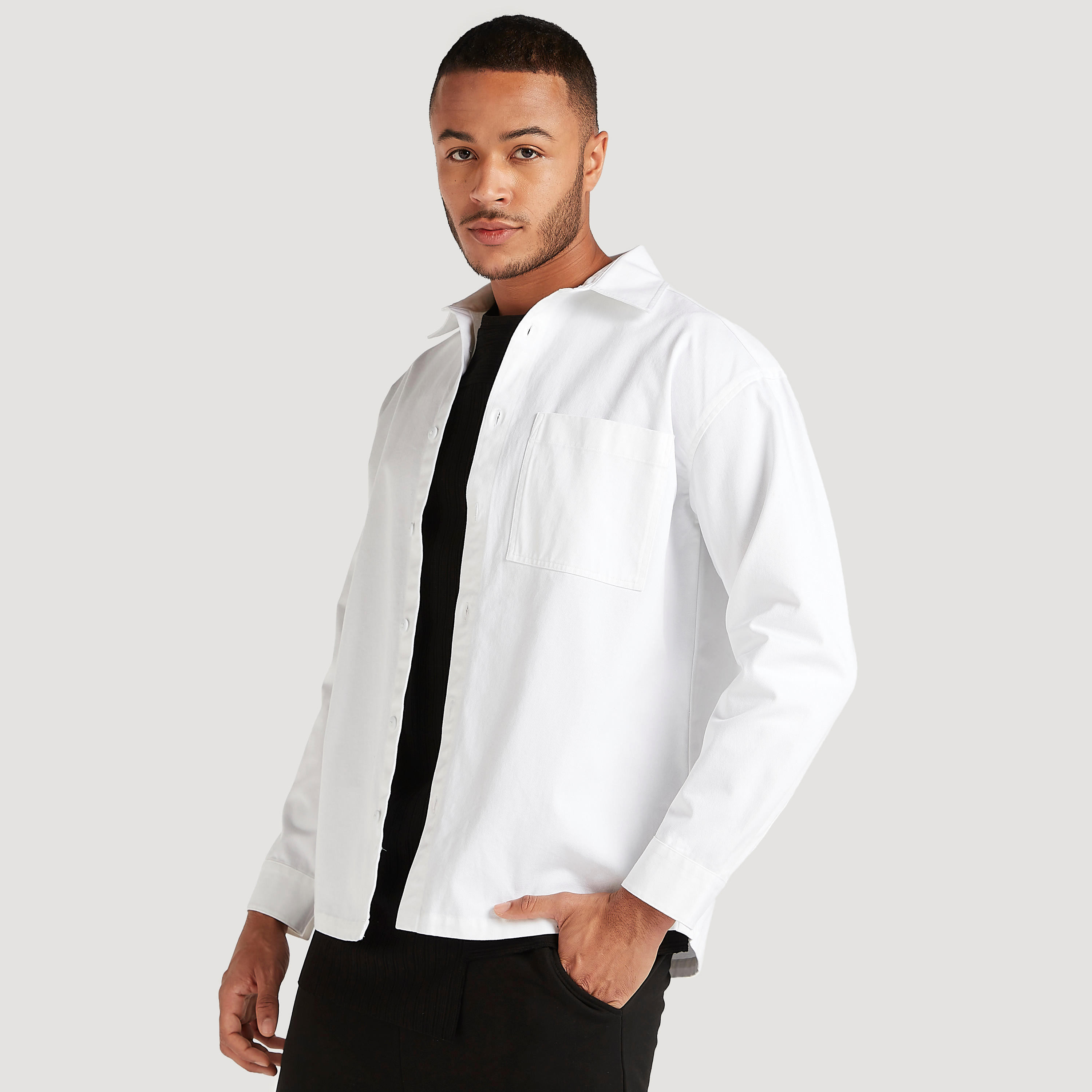 Printed Collared Shirt with Long Sleeves-men-clothing-shirts-image-1
