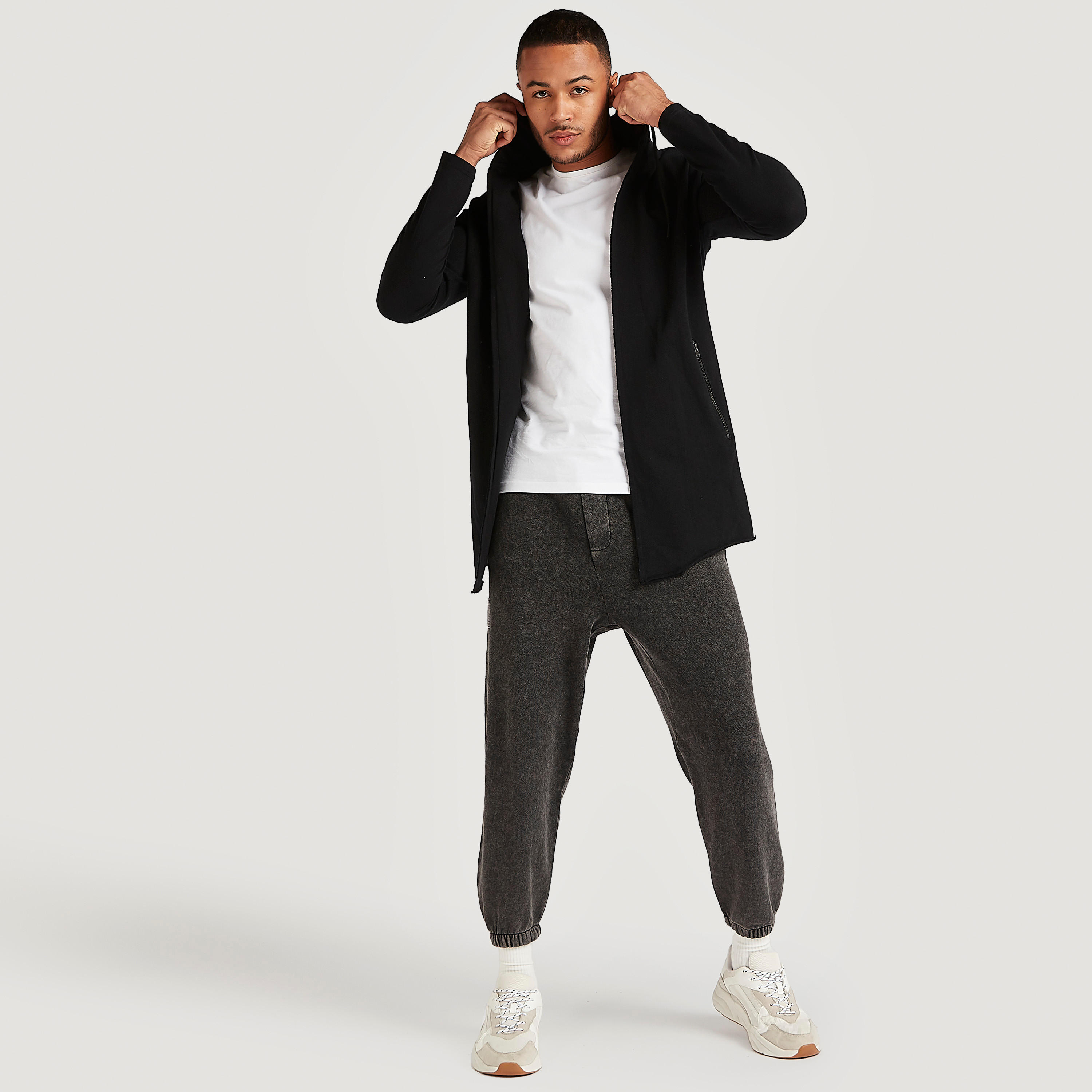 Solid Mid-Rise Cuffed Joggers with Drawstring Closure-men-clothing-bottoms-joggers-image-2