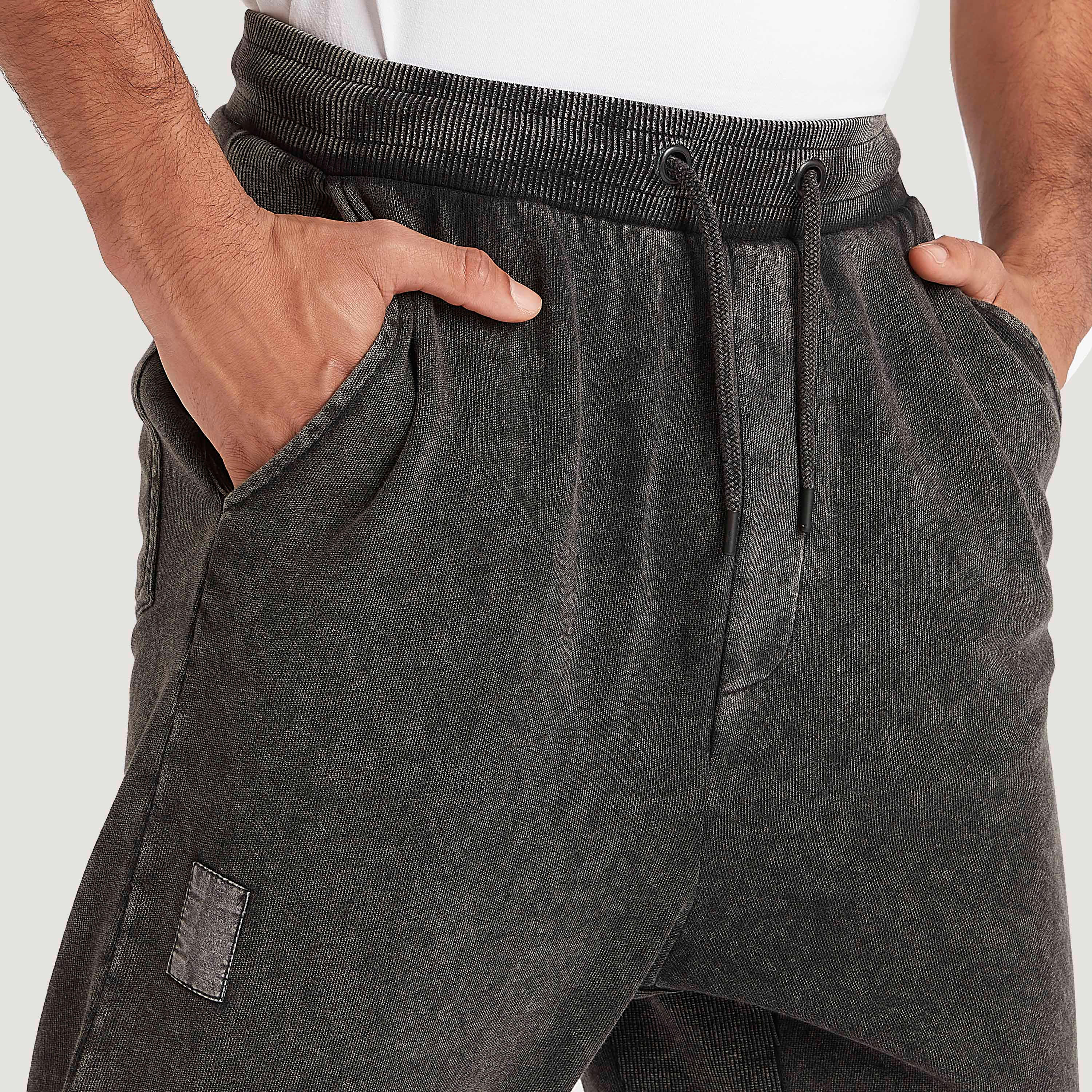 Solid Mid-Rise Cuffed Joggers with Drawstring Closure-men-clothing-bottoms-joggers-image-3