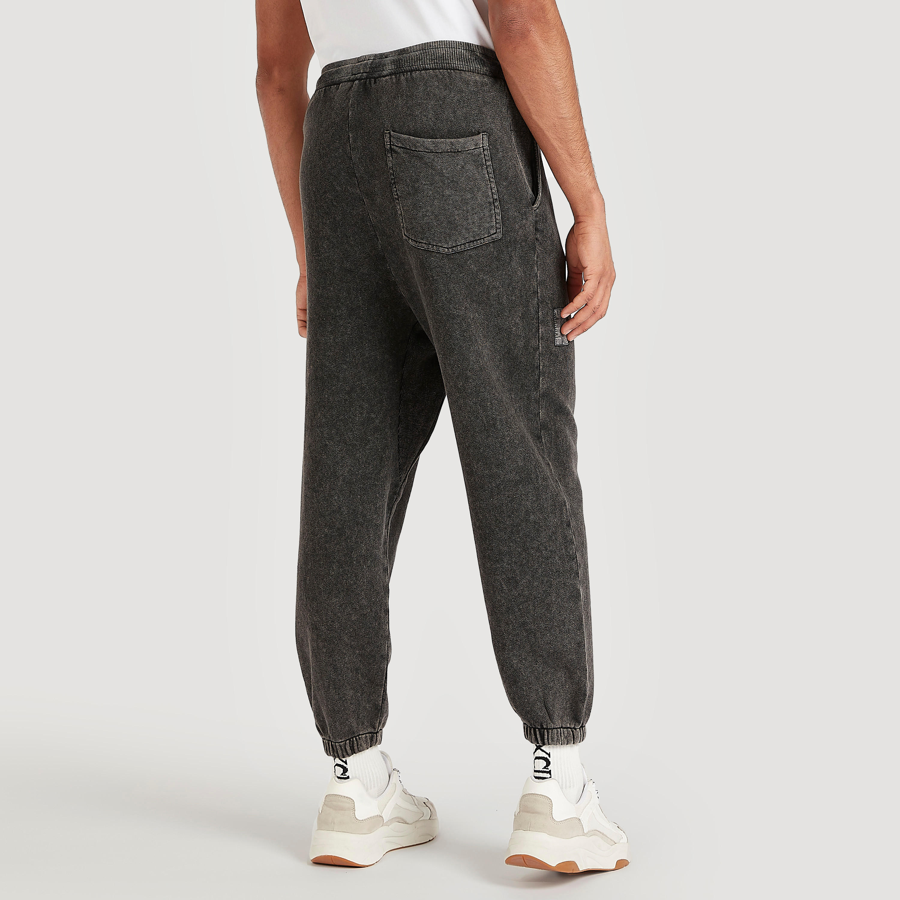 Solid Mid-Rise Cuffed Joggers with Drawstring Closure-men-clothing-bottoms-joggers-image-4
