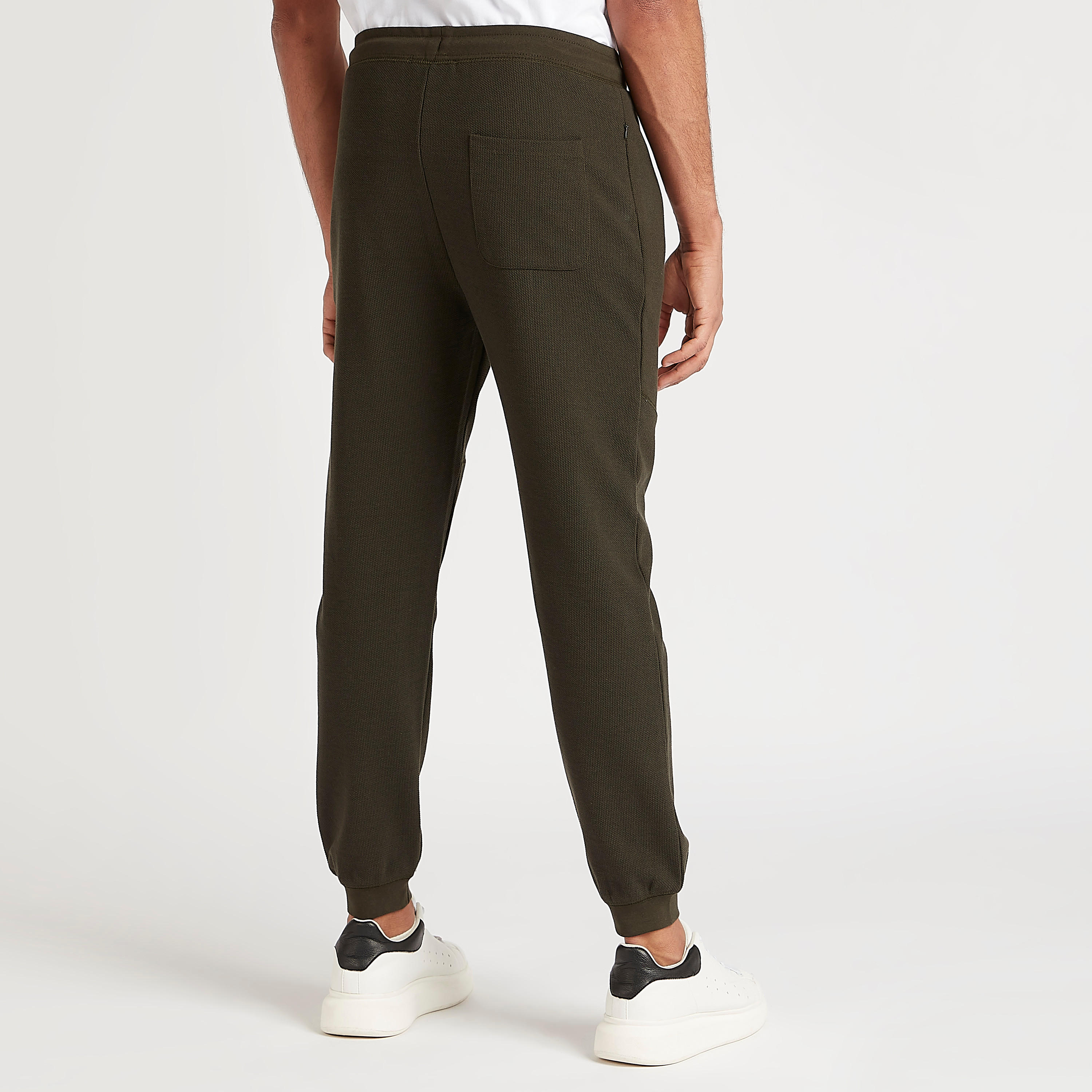 Solid Joggers with Drawstring Waist-men-clothing-bottoms-joggers-image-4