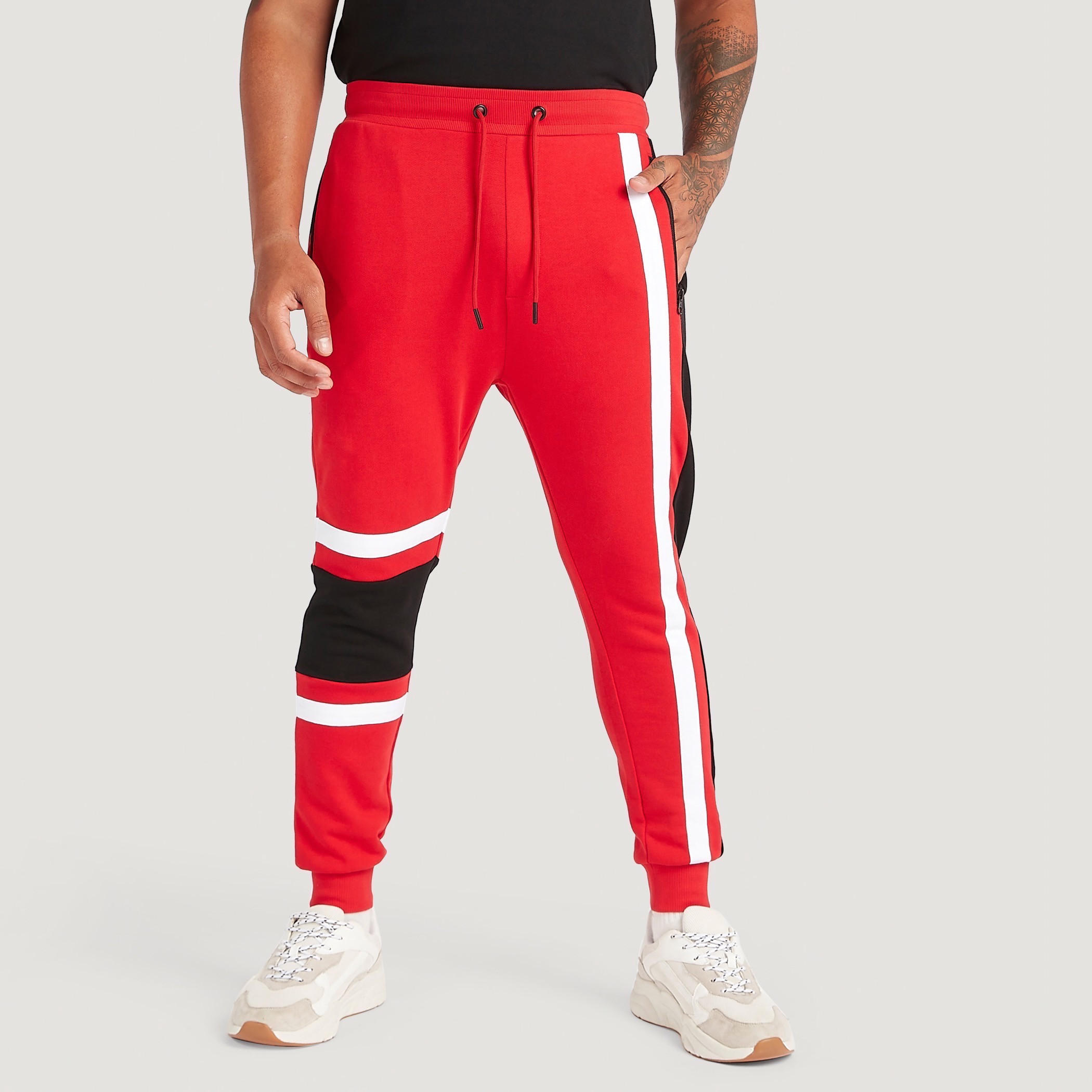 بنطلون رياضي برباط إغلاق وخصر متوسّط الارتفاع-men-clothing-bottoms-joggers-image-1