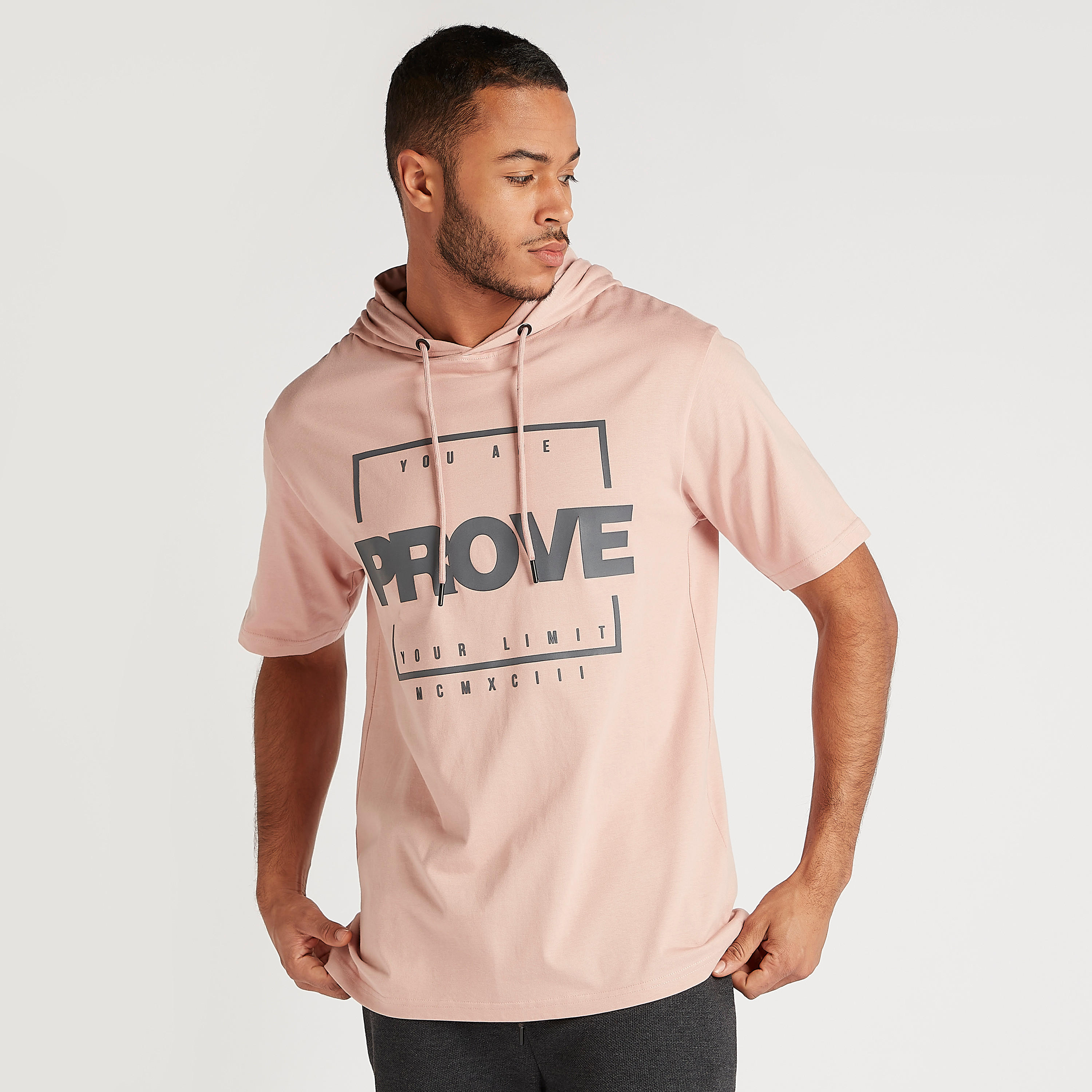 Printed Hooded T-shirt with Short Sleeves-men-clothing-tshirtsandpolos-tshirts-image-1