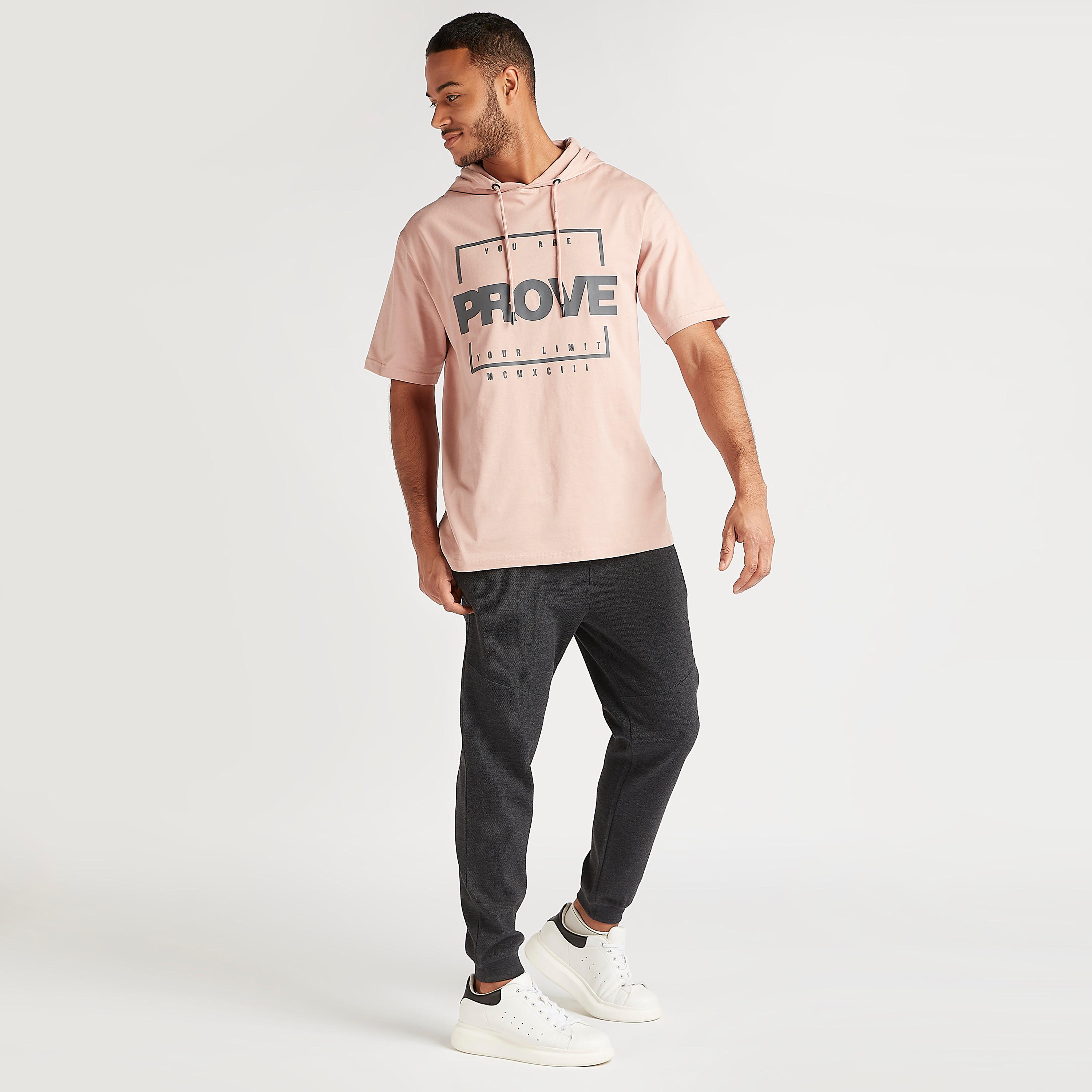 Printed Hooded T-shirt with Short Sleeves-men-clothing-tshirtsandpolos-tshirts-image-2