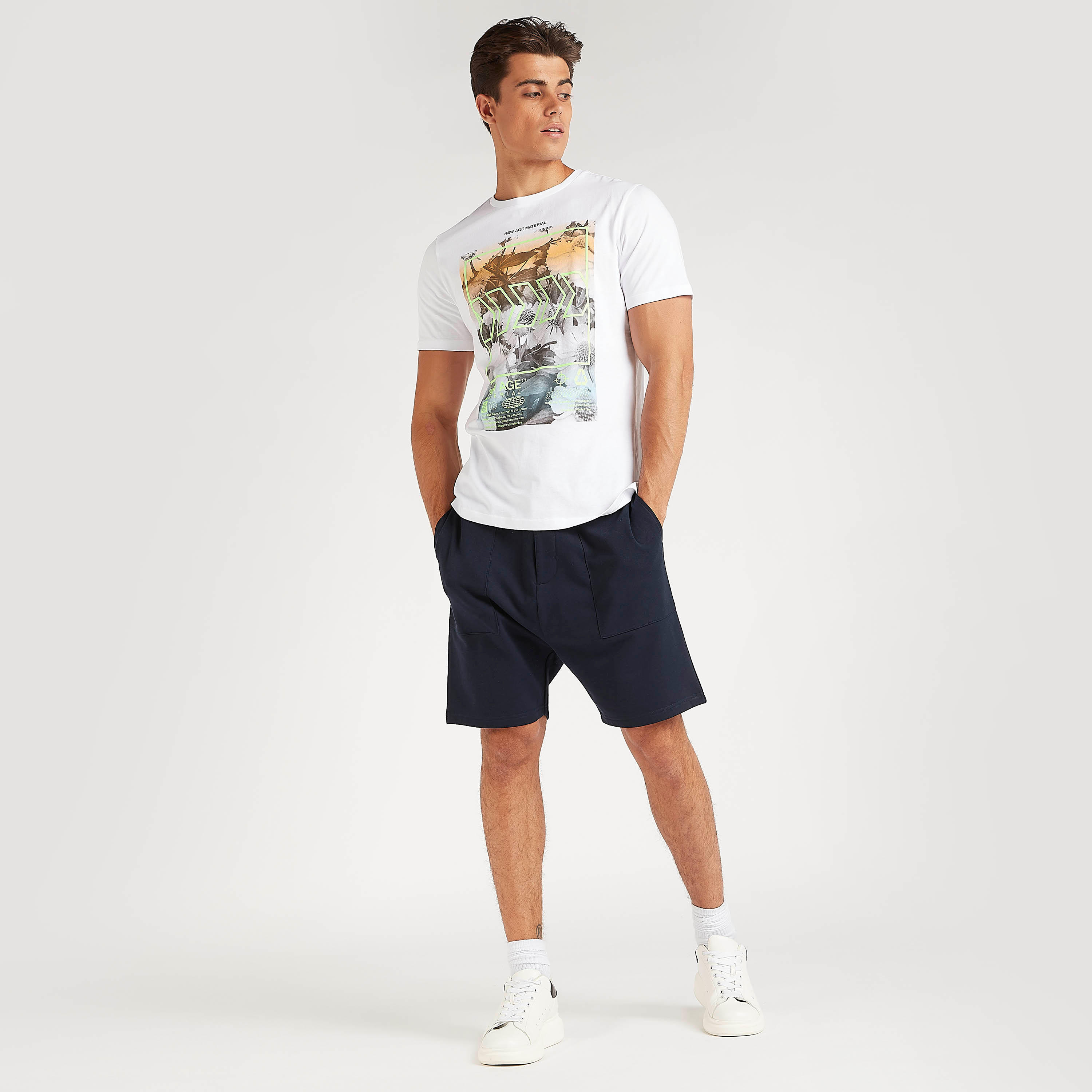 Printed T-shirt with Short Sleeves and Crew Neck-men-clothing-tshirtsandpolos-tshirts-image-2