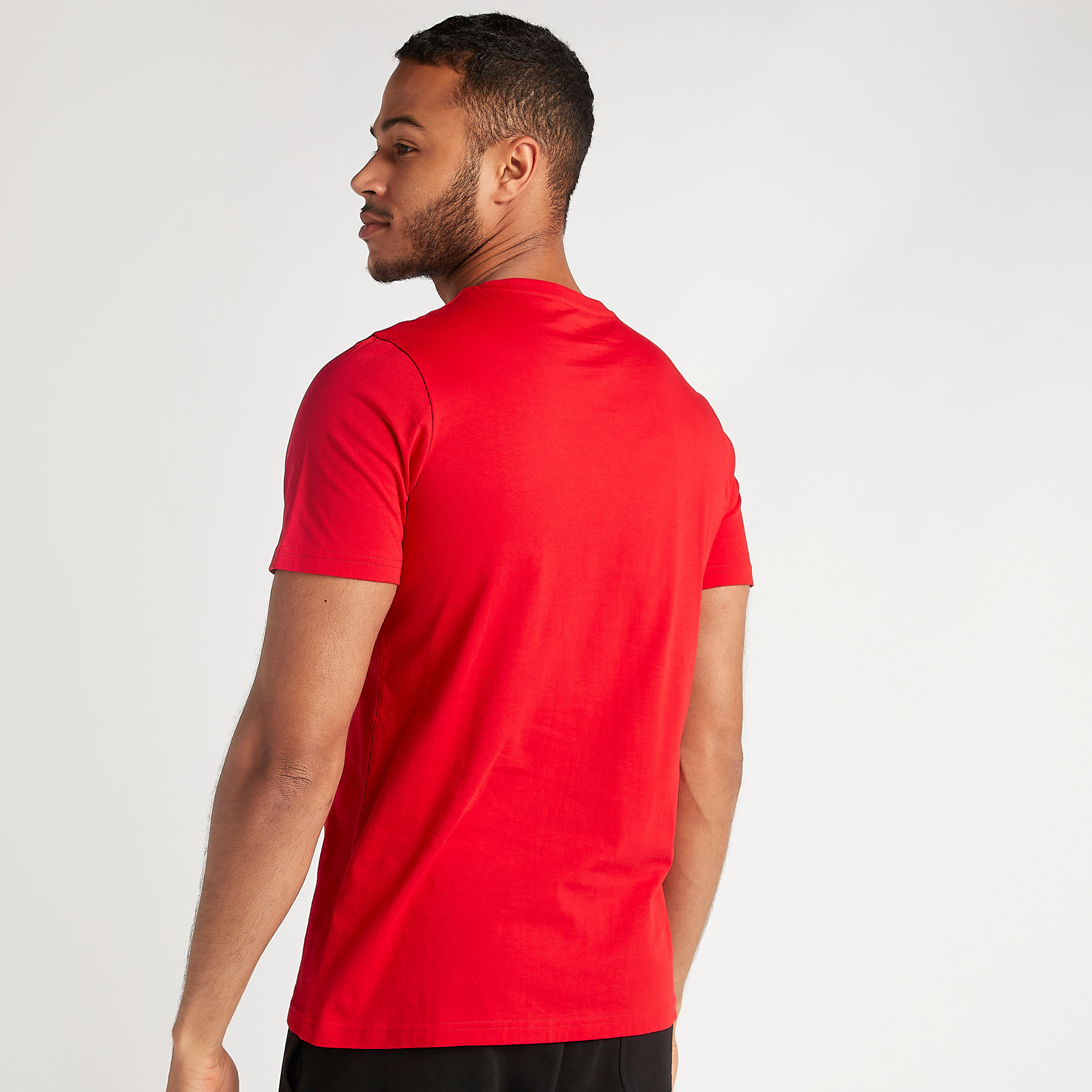Printed Crew Neck T-shirt with Short Sleeves-men-clothing-tshirtsandpolos-tshirts-image-4
