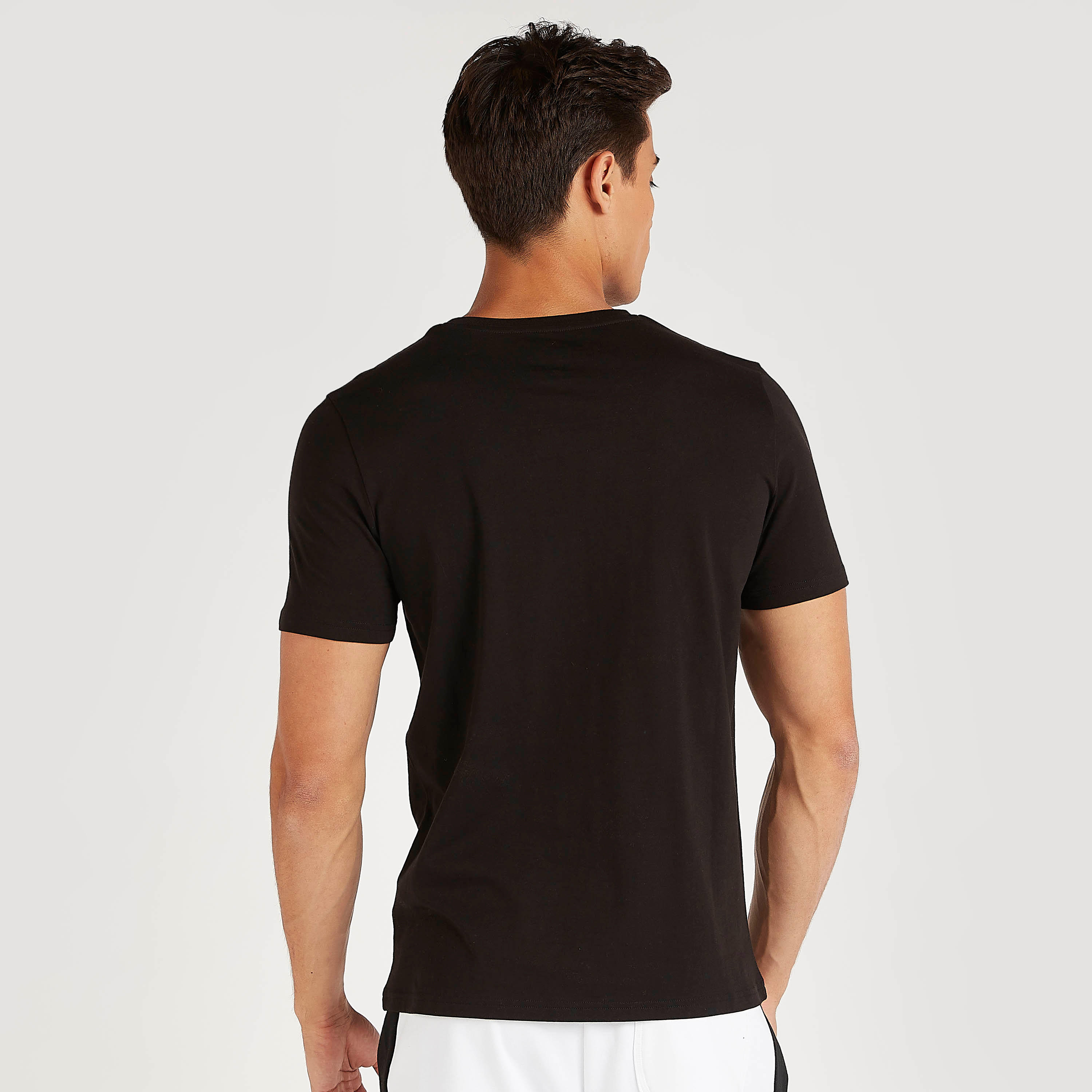 Typographic Print T-shirt with Short Sleeves and Crew Neck-men-clothing-tshirtsandpolos-tshirts-image-4
