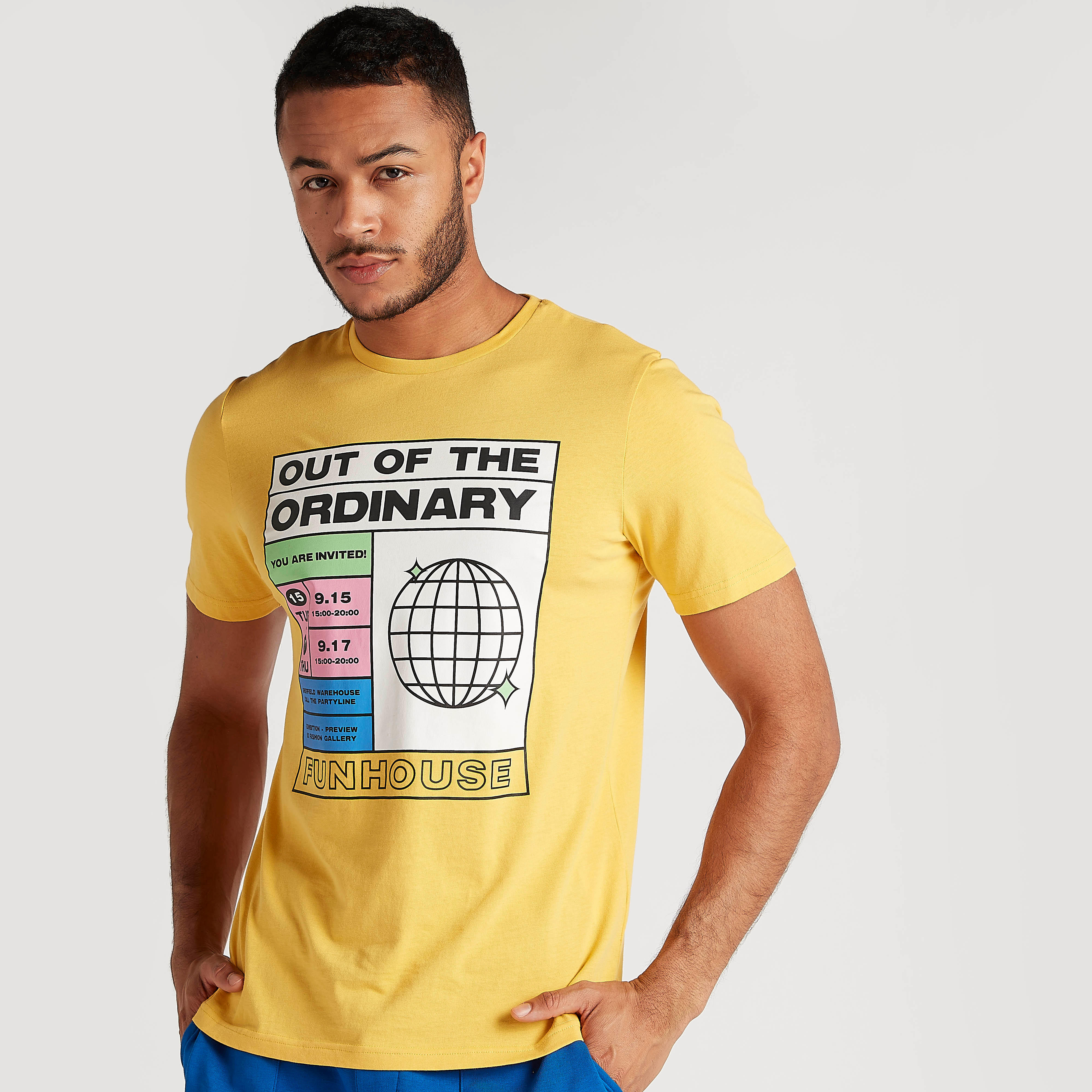 Printed T-shirt with Short Sleeves and Crew Neck-men-clothing-tshirtsandpolos-tshirts-image-1