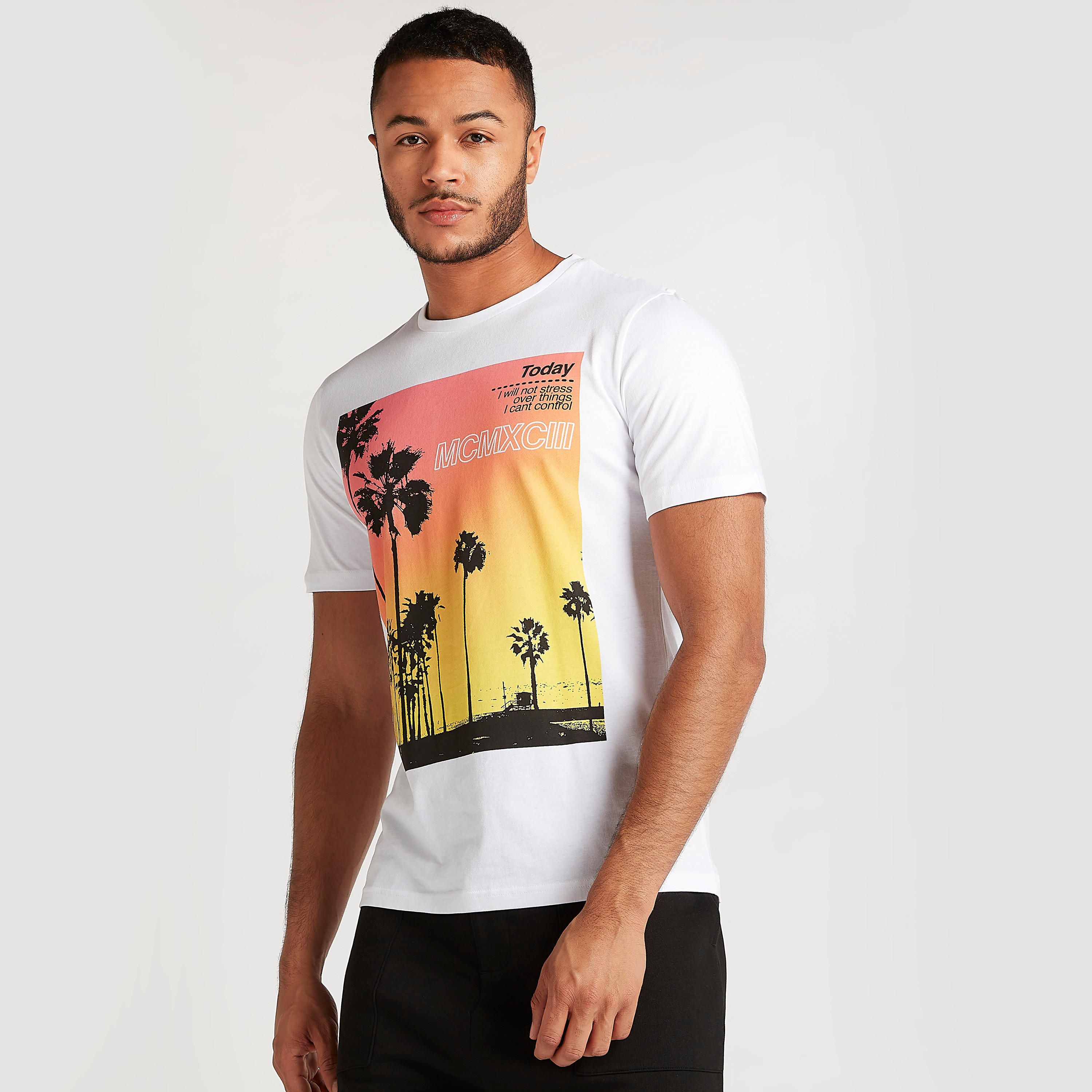 Printed T-shirt with Short Sleeves and Crew Neck-men-clothing-tshirtsandpolos-tshirts-image-1