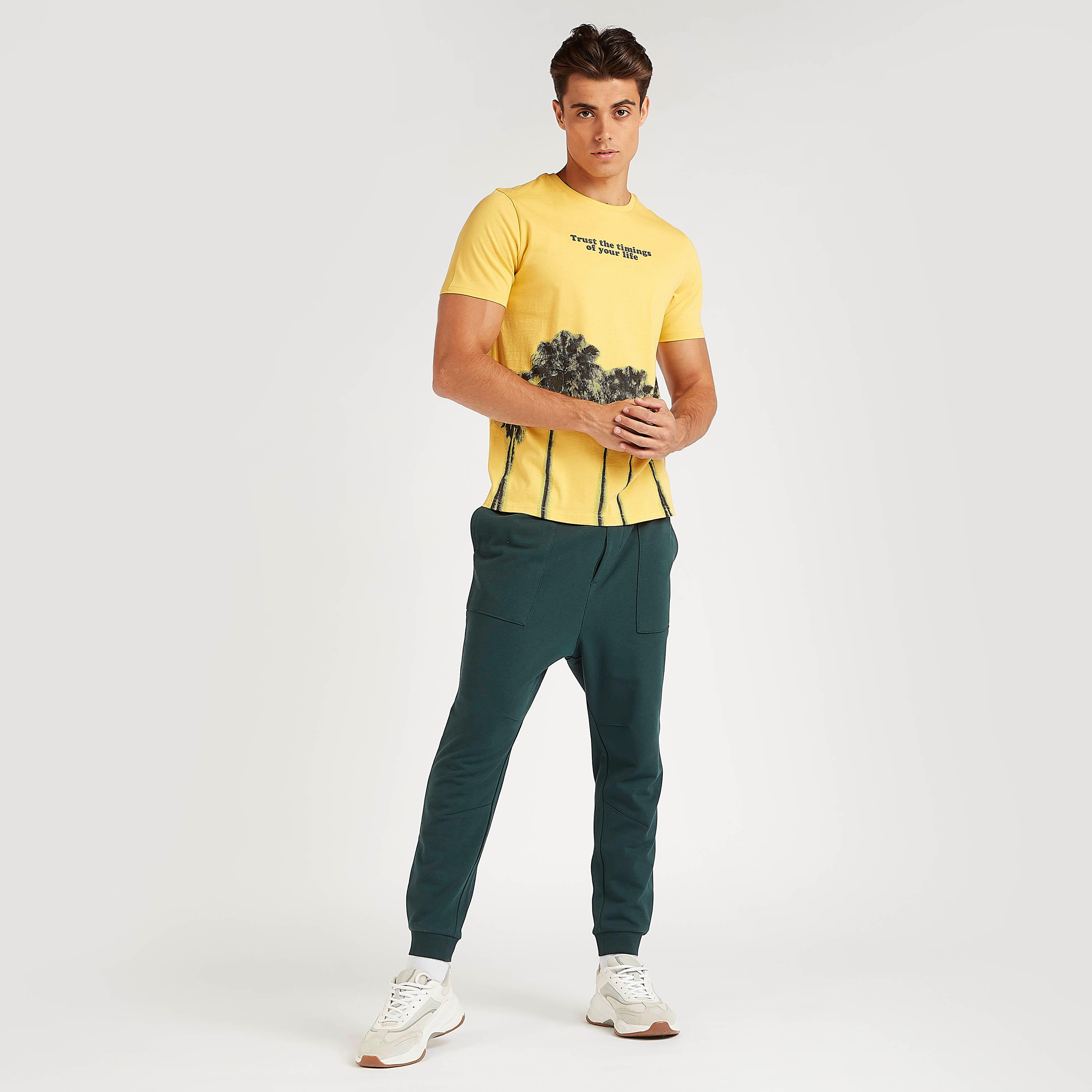 Printed T-shirt with Short Sleeves and Crew Neck-men-clothing-tshirtsandpolos-tshirts-image-2