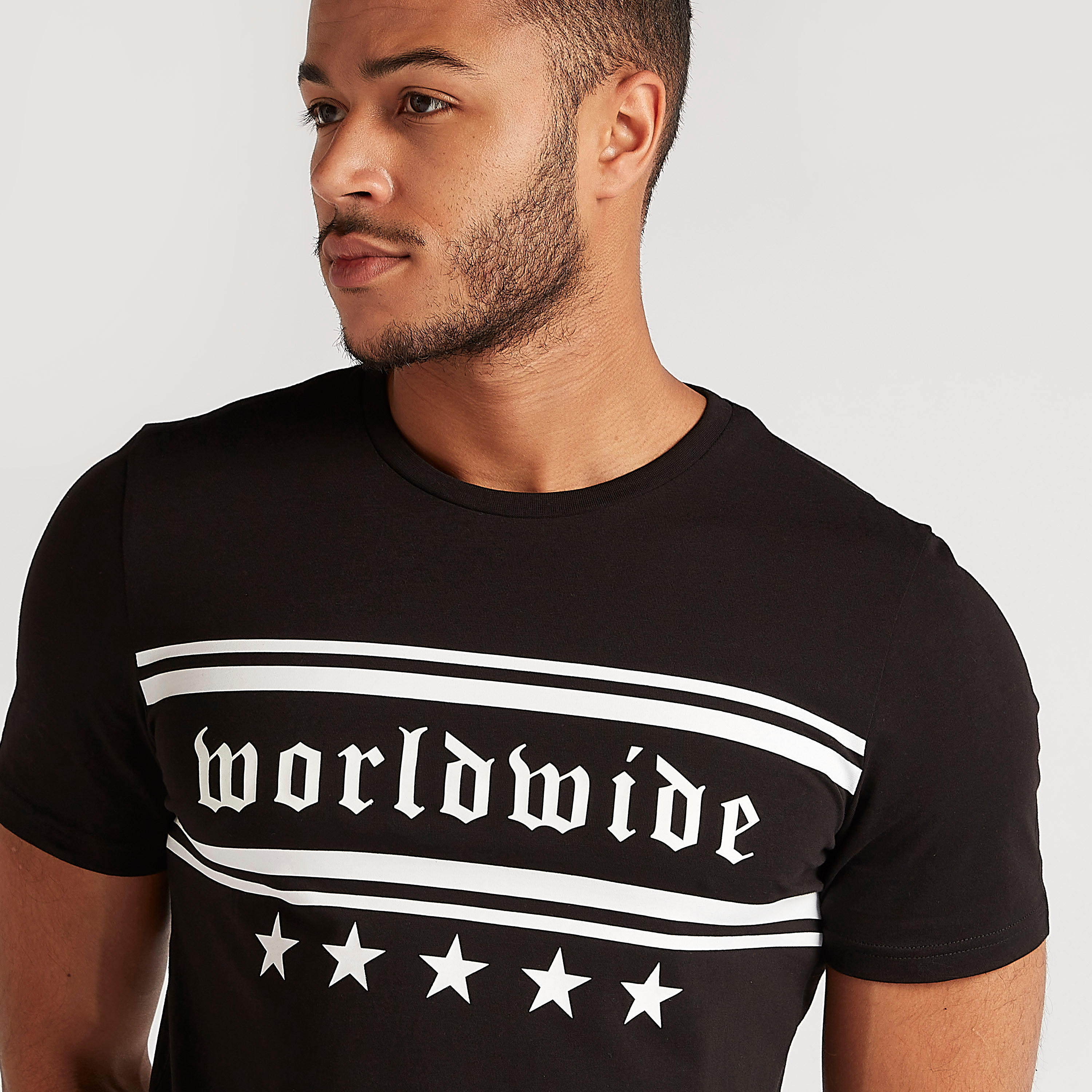 Printed T-shirt with Short Sleeves and Crew Neck-men-clothing-tshirtsandpolos-tshirts-image-3