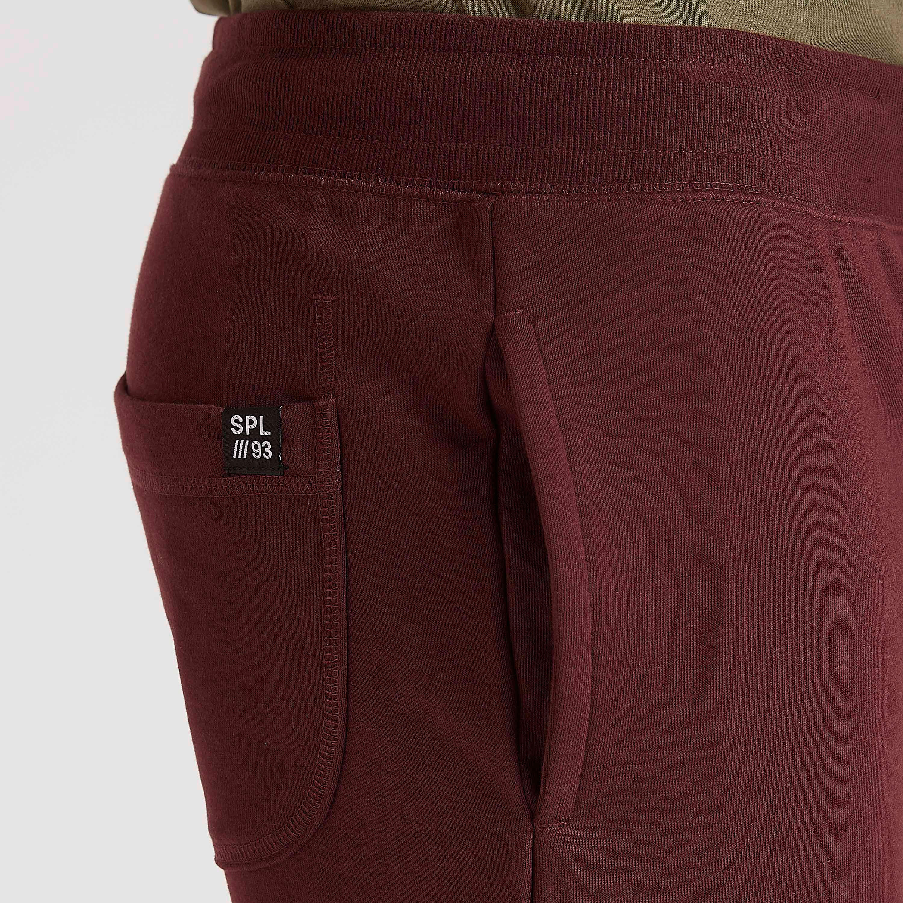بنطلون رياضي سادة برباط إغلاق وجيوب-men-clothing-bottoms-joggers-image-1