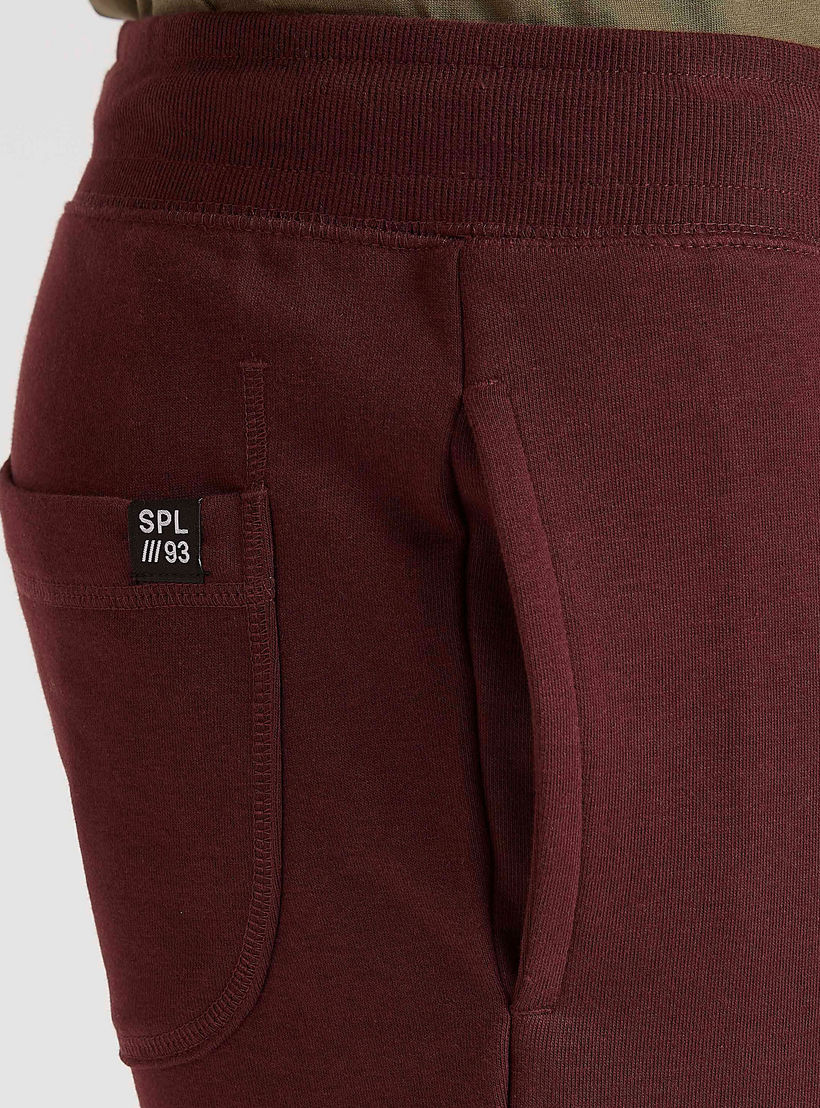 بنطلون رياضي سادة برباط إغلاق وجيوب-men-clothing-bottoms-joggers-image-1