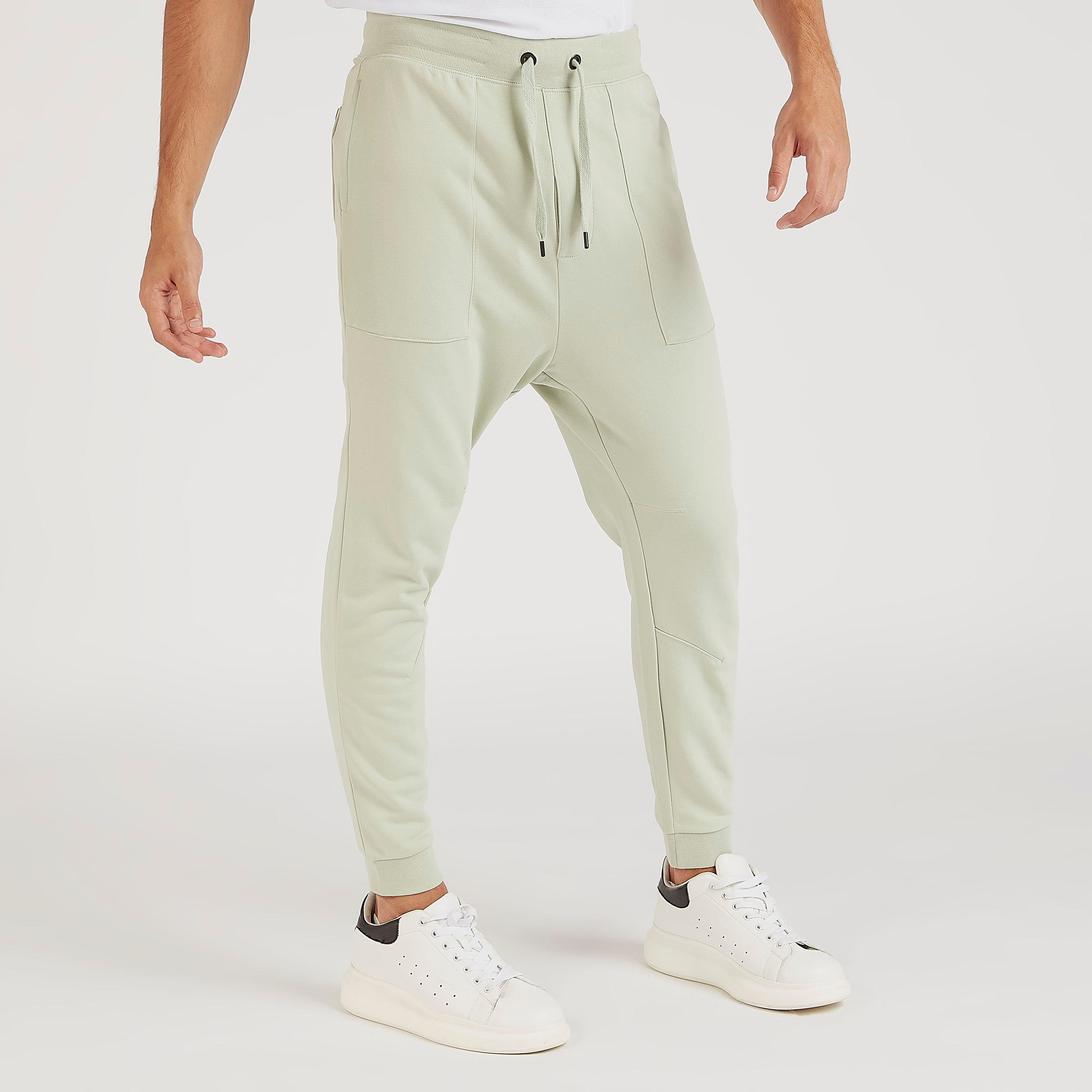 Solid Joggers with Drawstring Closure and Pockets-men-clothing-bottoms-joggers-image-1