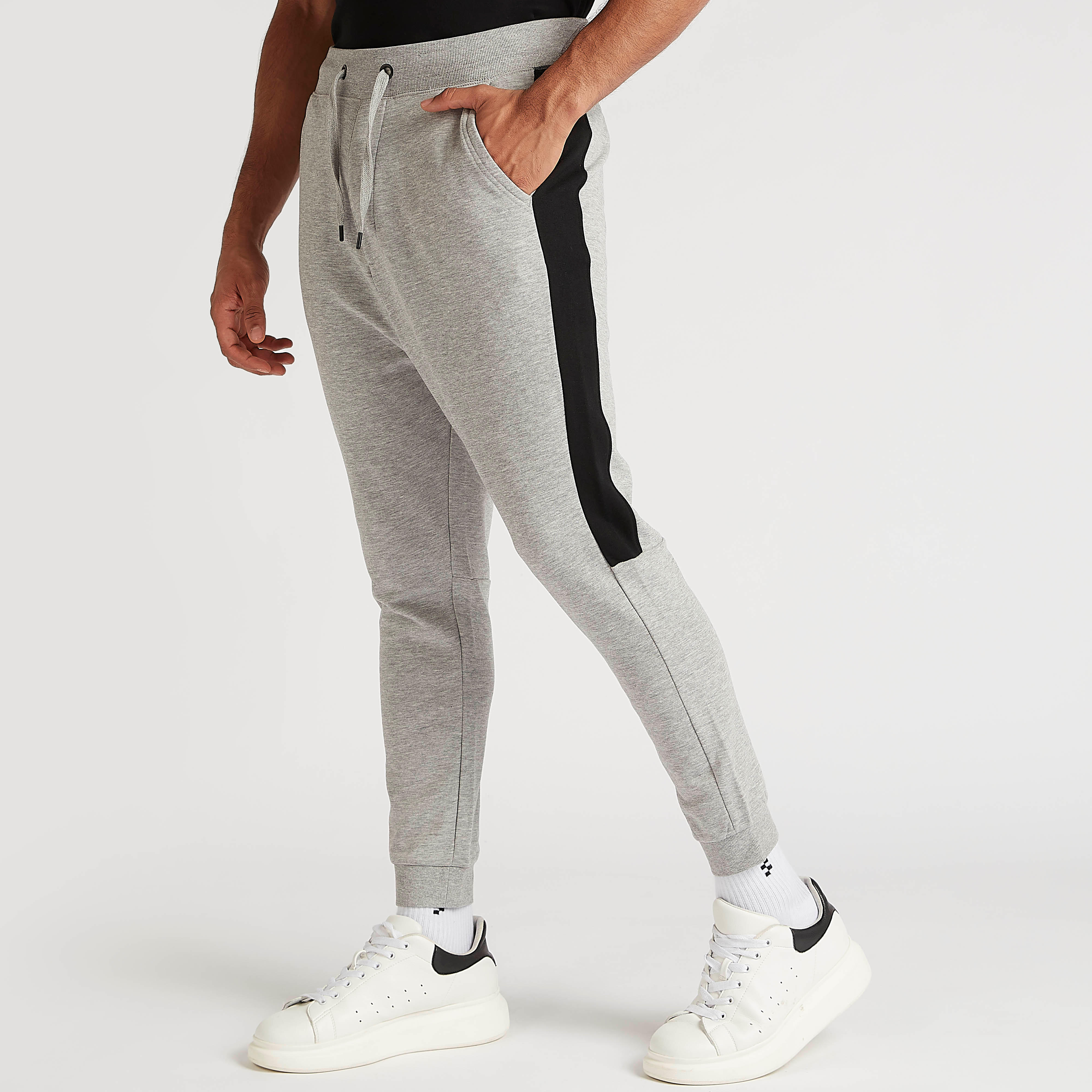 Solid Mid-Rise Joggers with Drawstring Closure-men-clothing-bottoms-joggers-image-5