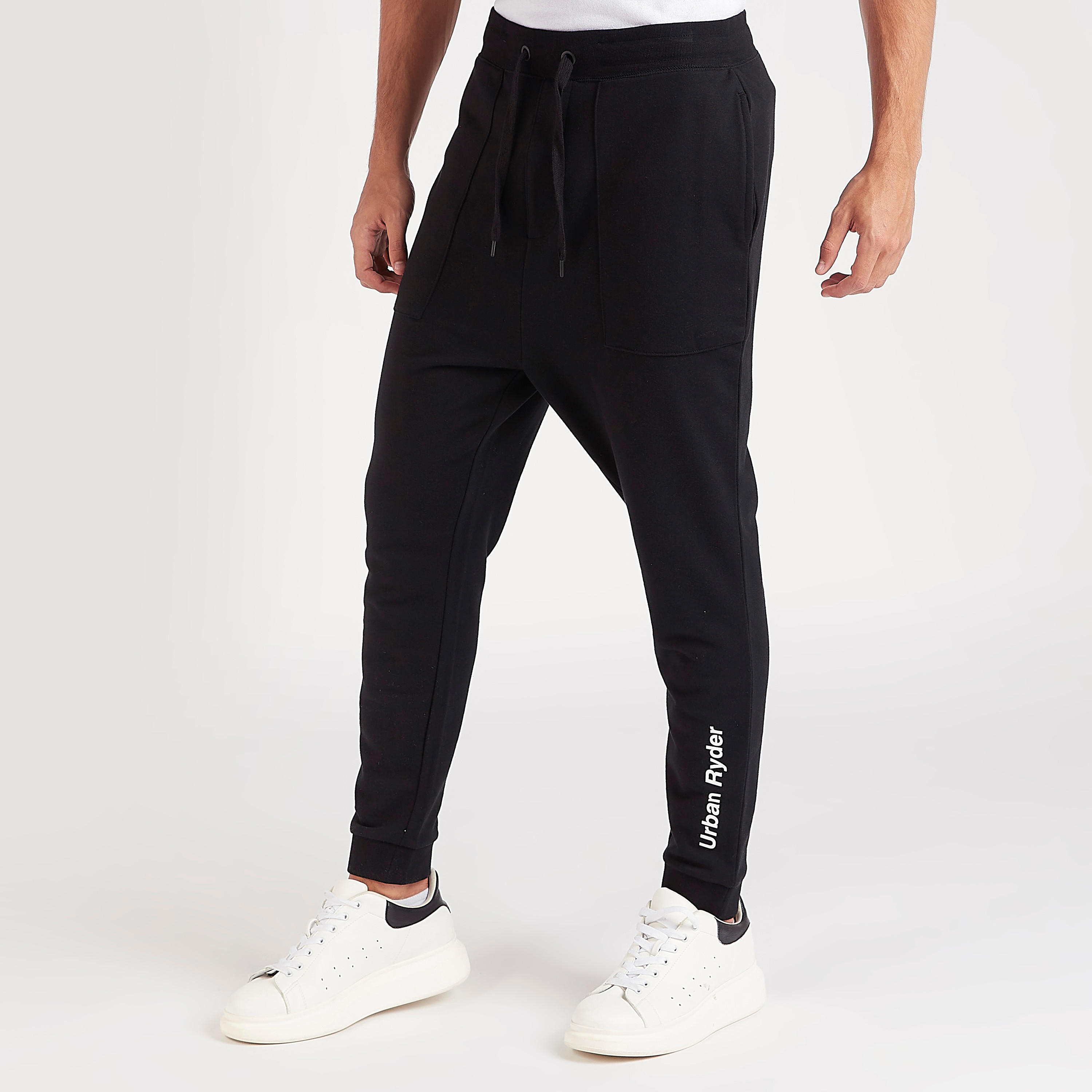 بنطلون رياضي برباط إغلاق وخصر متوسّط الارتفاع-men-clothing-bottoms-joggers-image-5