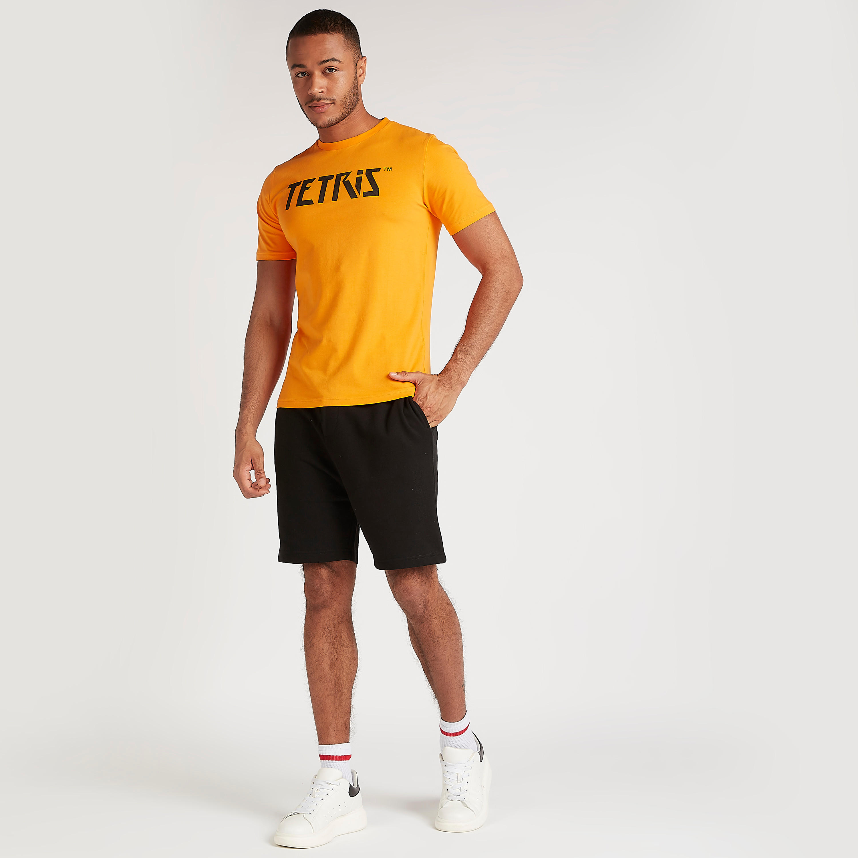 Solid Shorts with Pockets and Drawstring Closure-men-clothing-bottoms-shorts-image-2