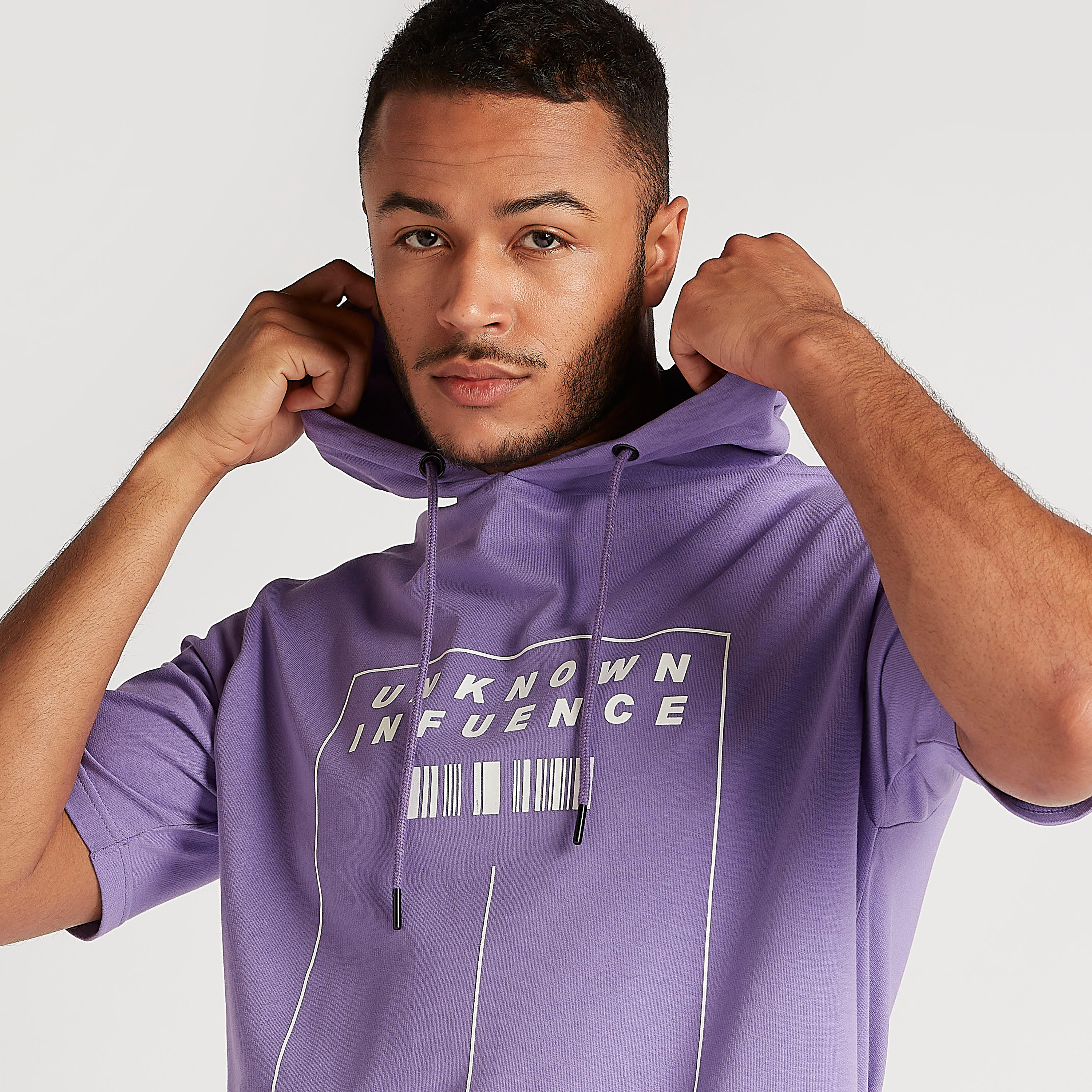 Printed T-shirt with Short Sleeves and Hooded Neck-men-clothing-tshirtsandpolos-tshirts-image-3