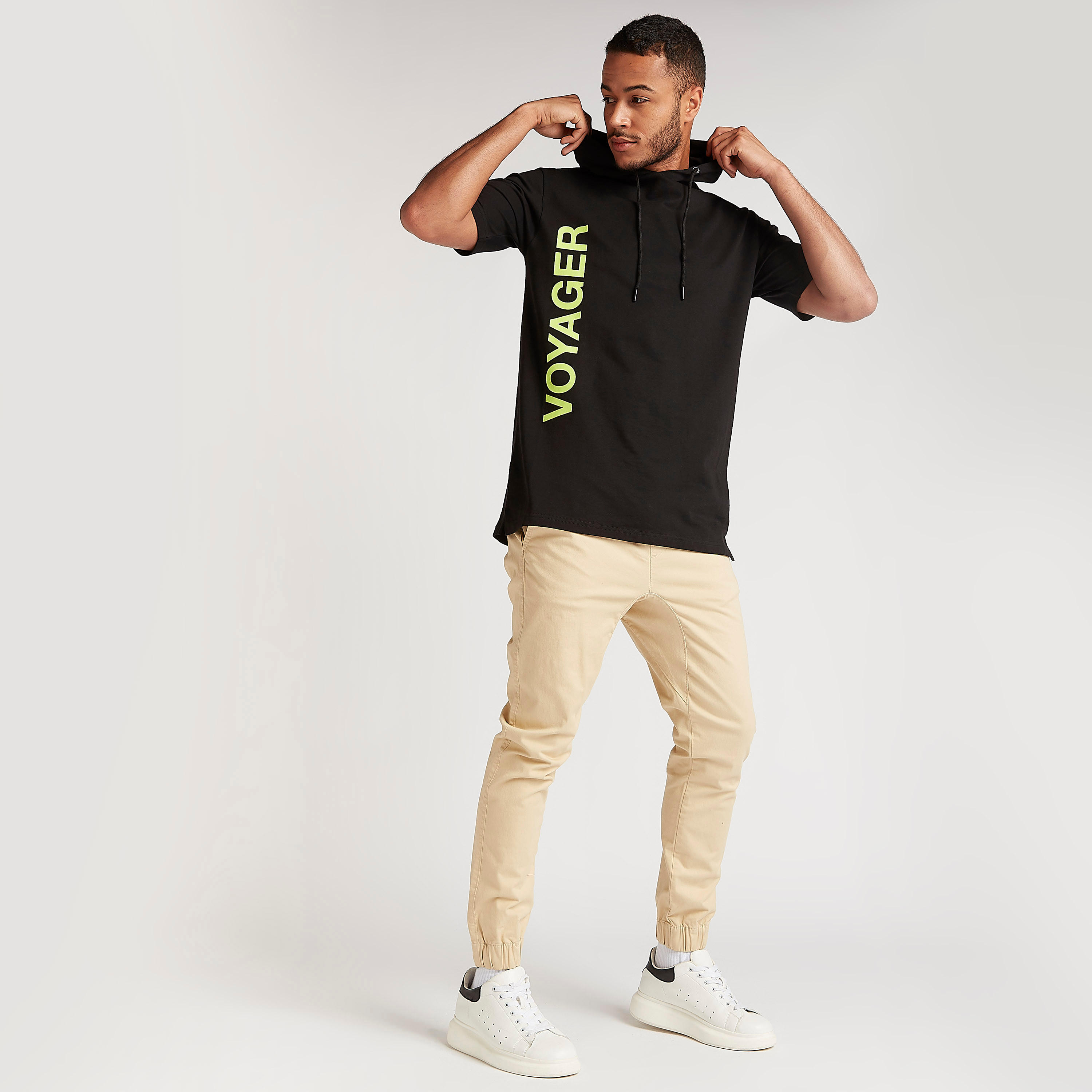 Printed T-shirt with Hood and Short Sleeves-men-clothing-tshirtsandpolos-tshirts-image-2