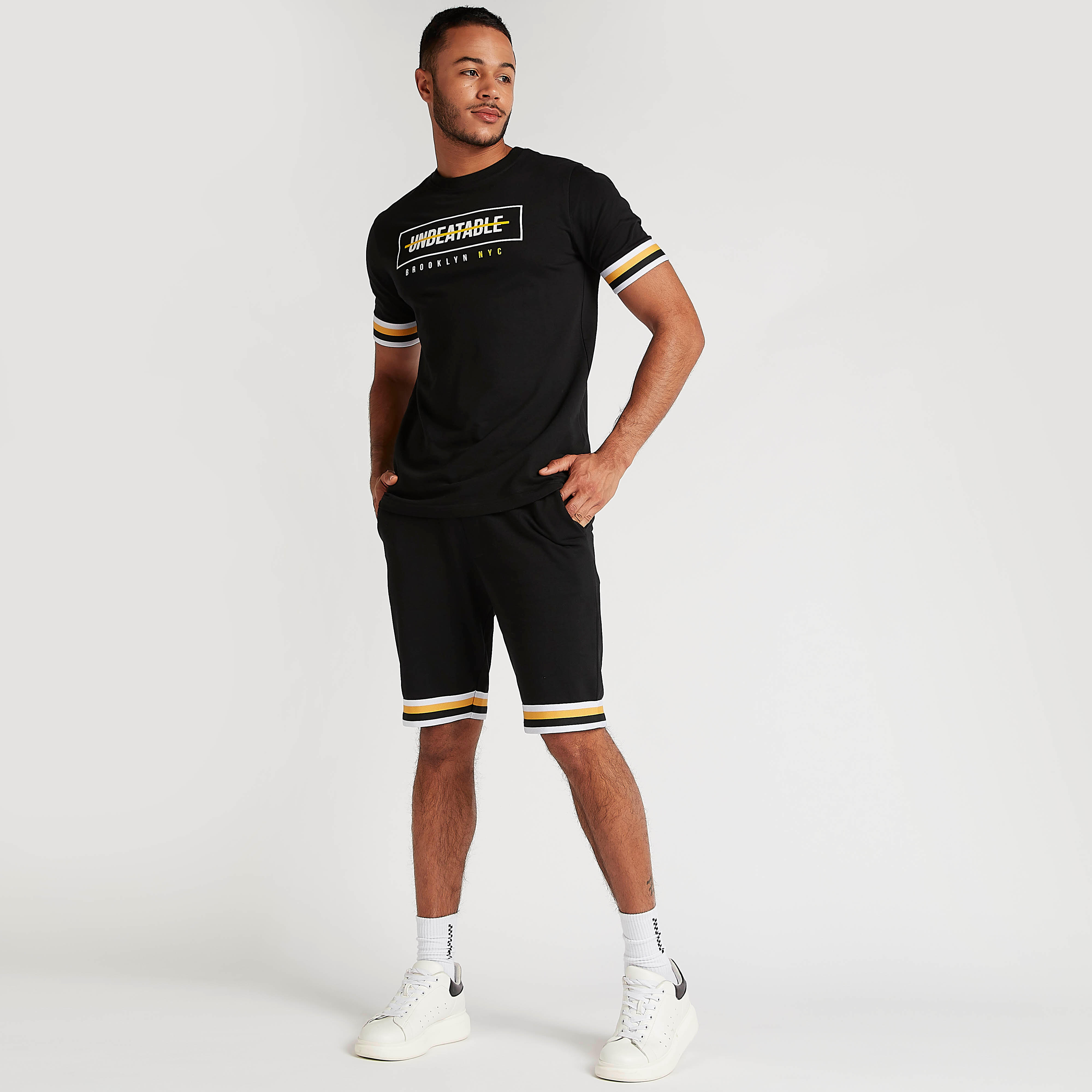 Striped Mid-Rise Shorts with Drawstring Closure-men-clothing-bottoms-shorts-image-2