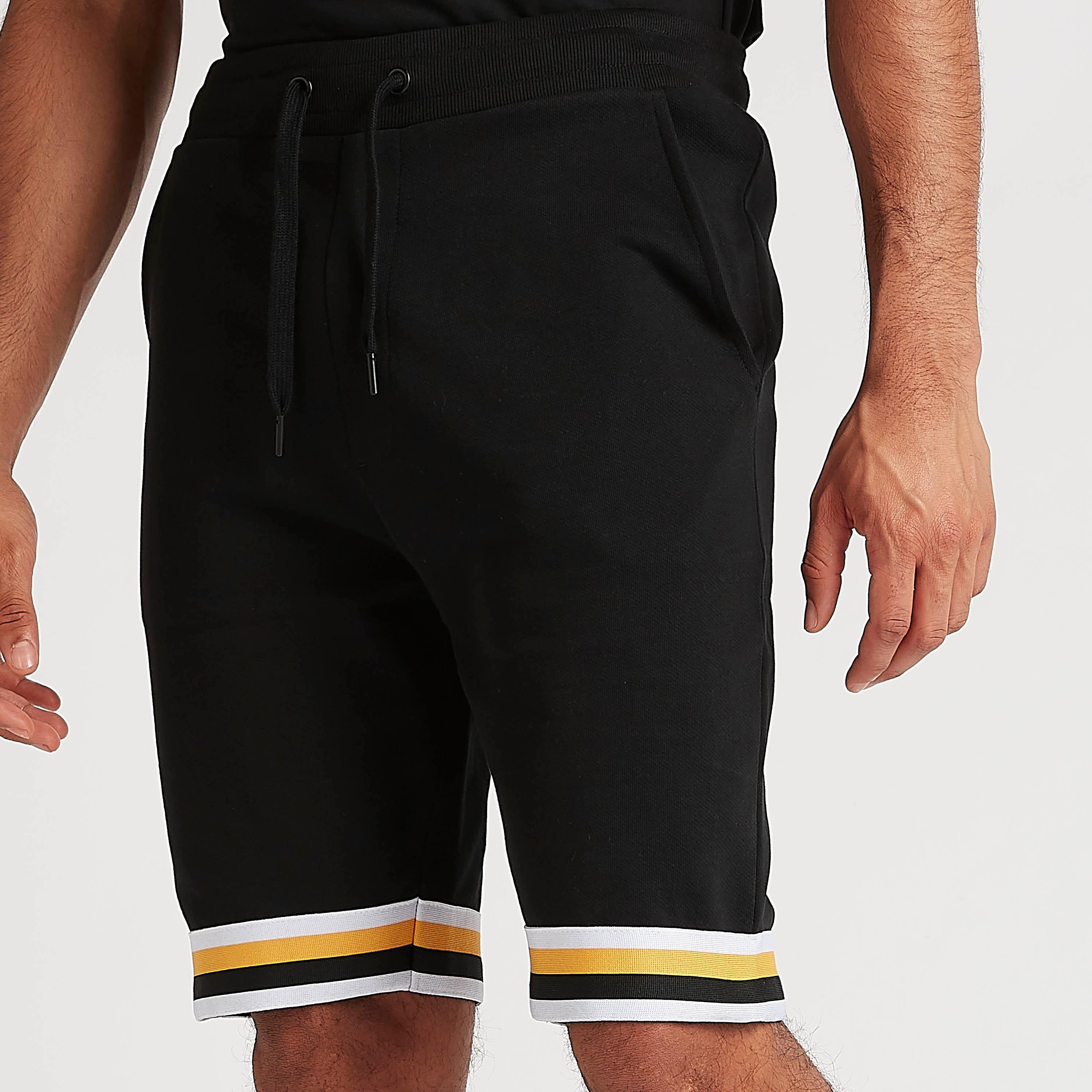 Striped Mid-Rise Shorts with Drawstring Closure-men-clothing-bottoms-shorts-image-3