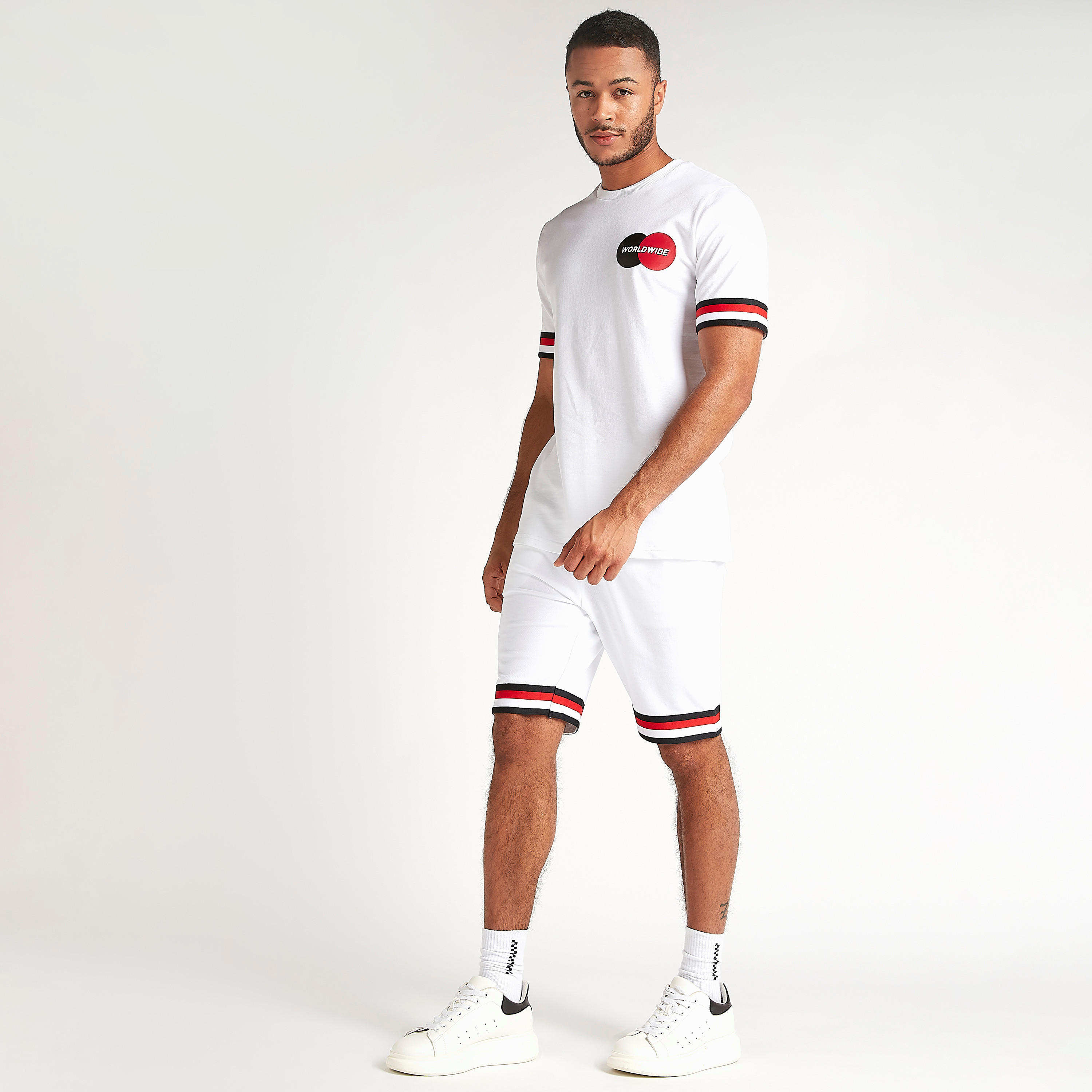Printed Crew Neck T-shirt with Tape Detailed Sleeves-men-clothing-tshirtsandpolos-tshirts-image-2
