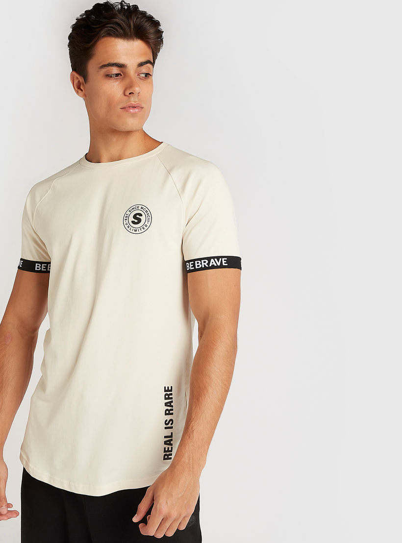 Printed T-shirt with Short Sleeves and Crew Neck-men-clothing-tshirtsandpolos-tshirts-image-1
