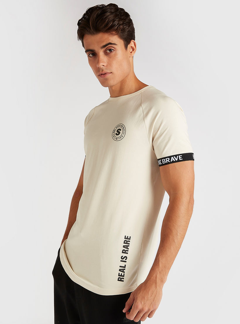 Printed T-shirt with Short Sleeves and Crew Neck-men-clothing-tshirtsandpolos-tshirts-image-6