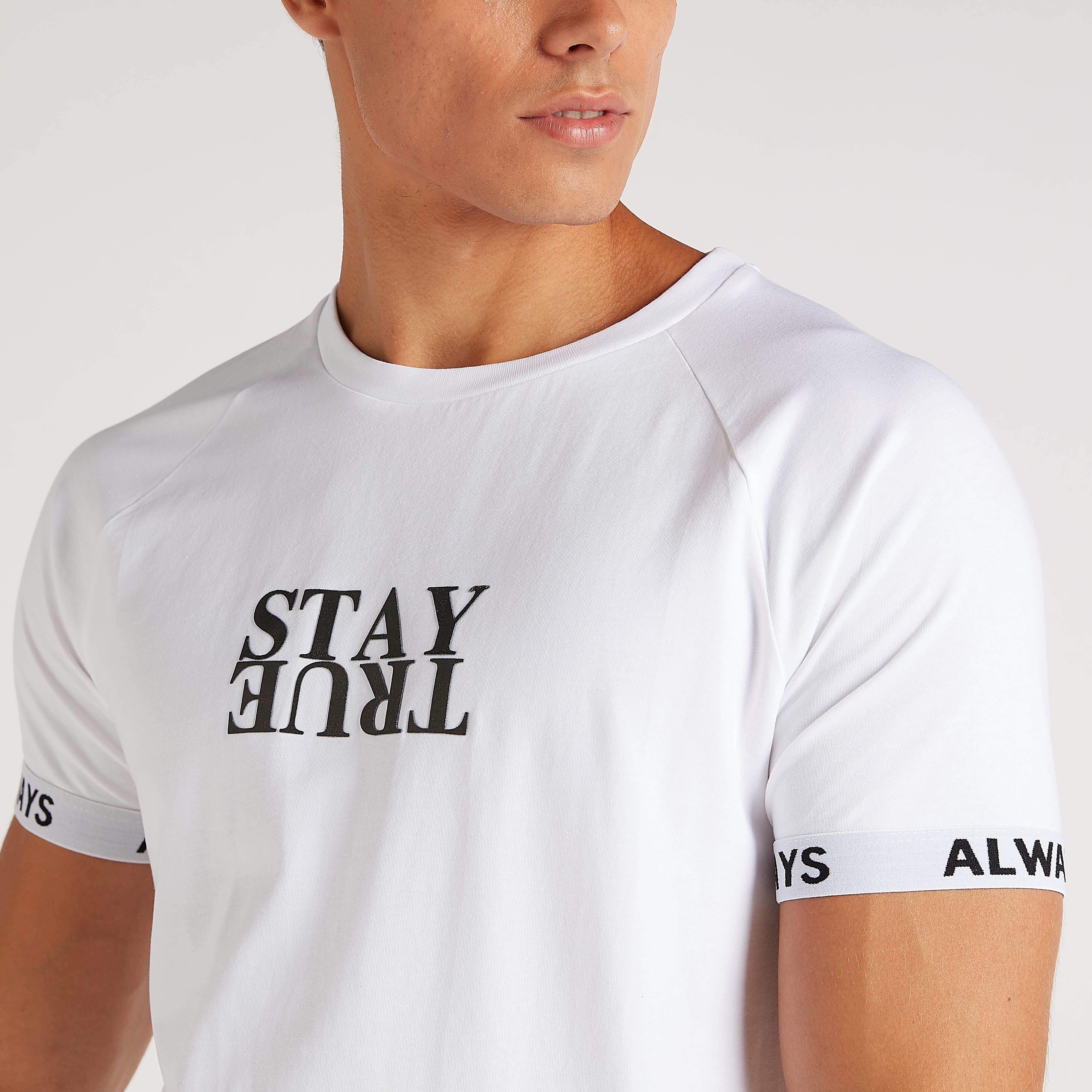 Typographic Print T-shirt with Short Sleeves-men-clothing-tshirtsandpolos-tshirts-image-4