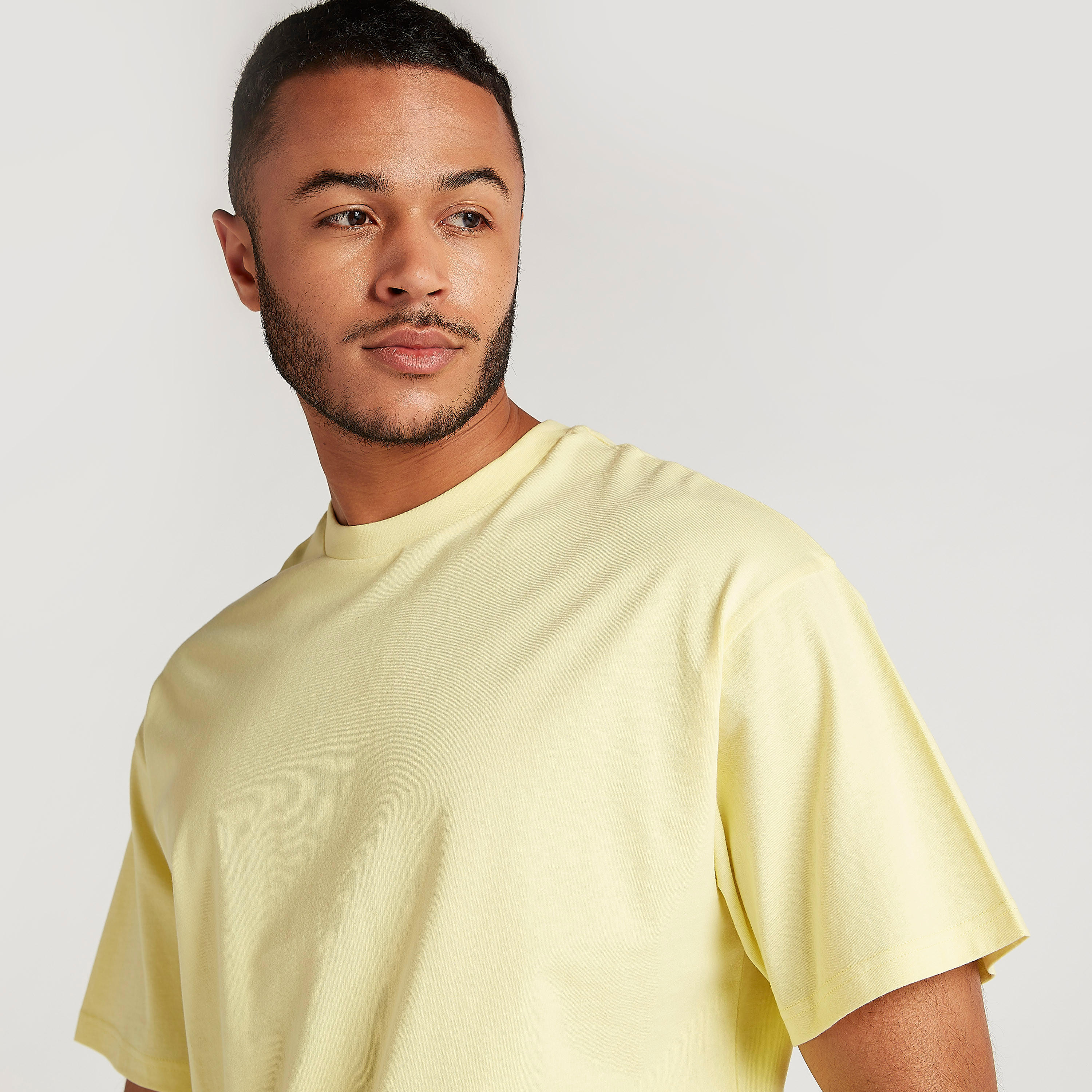 Solid Crew Neck T-shirt with Short Sleeves-men-clothing-tshirtsandpolos-tshirts-image-3