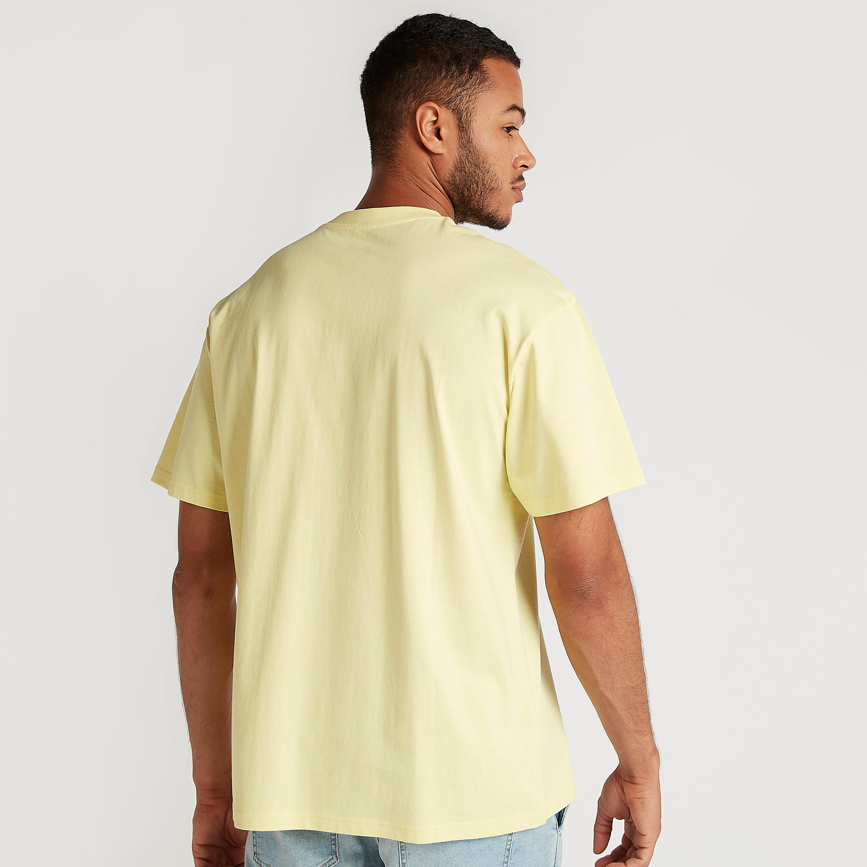 Solid Crew Neck T-shirt with Short Sleeves-men-clothing-tshirtsandpolos-tshirts-image-4