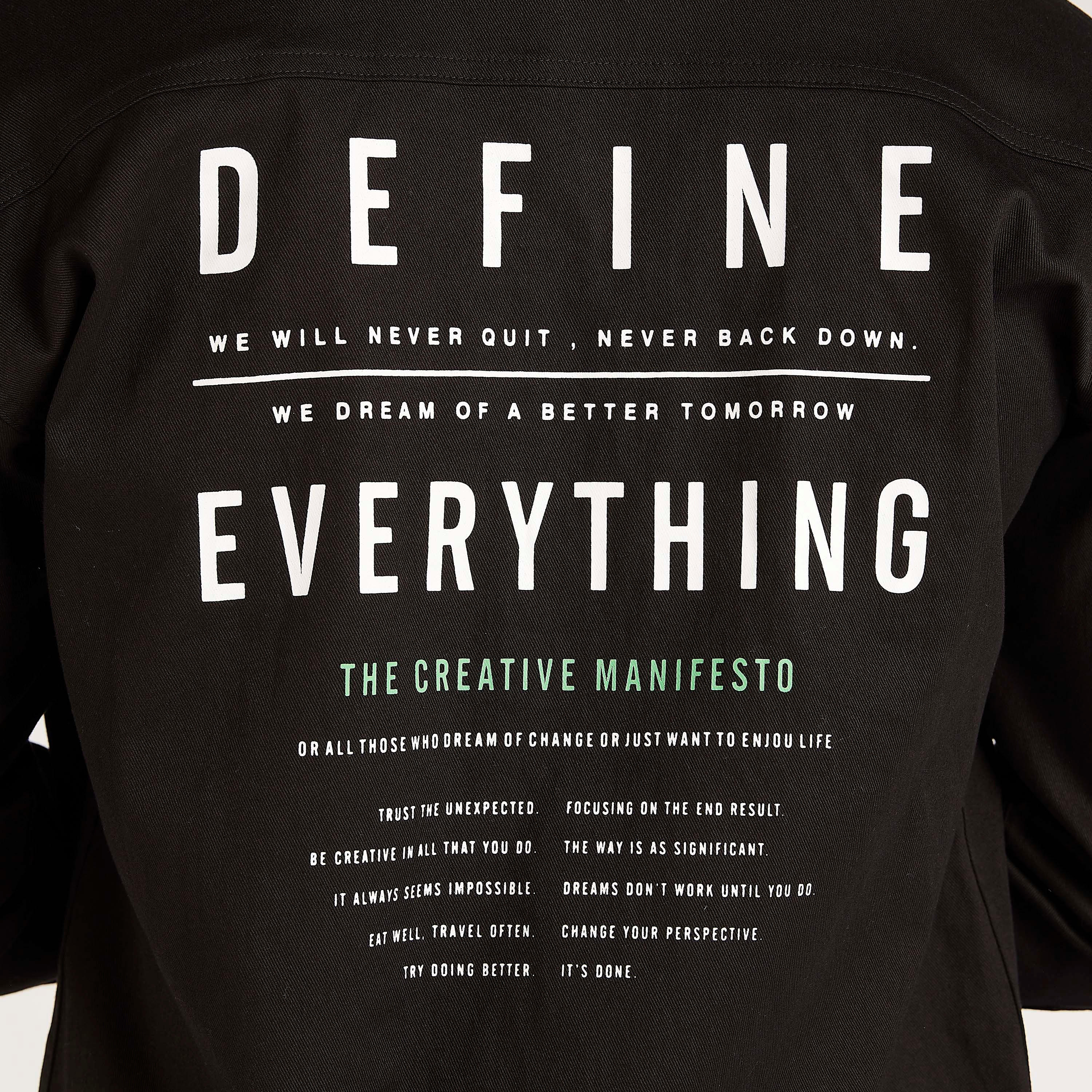 Typographic Print Shirt with Long Sleeves and Patch Pocket-men-clothing-shirts-image-3