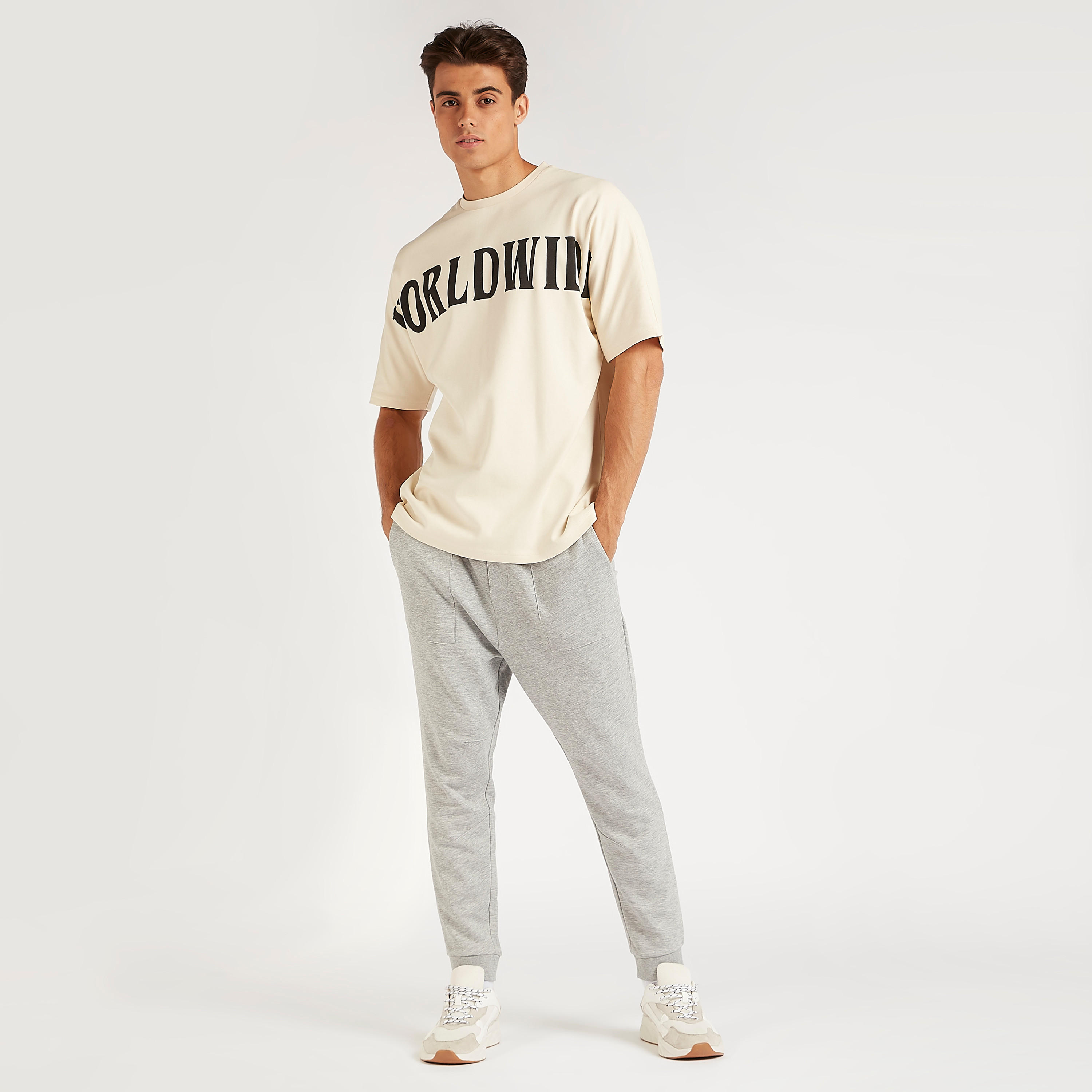 Printed Crew Neck T-shirt with Short Sleeves-men-clothing-tshirtsandpolos-tshirts-image-2