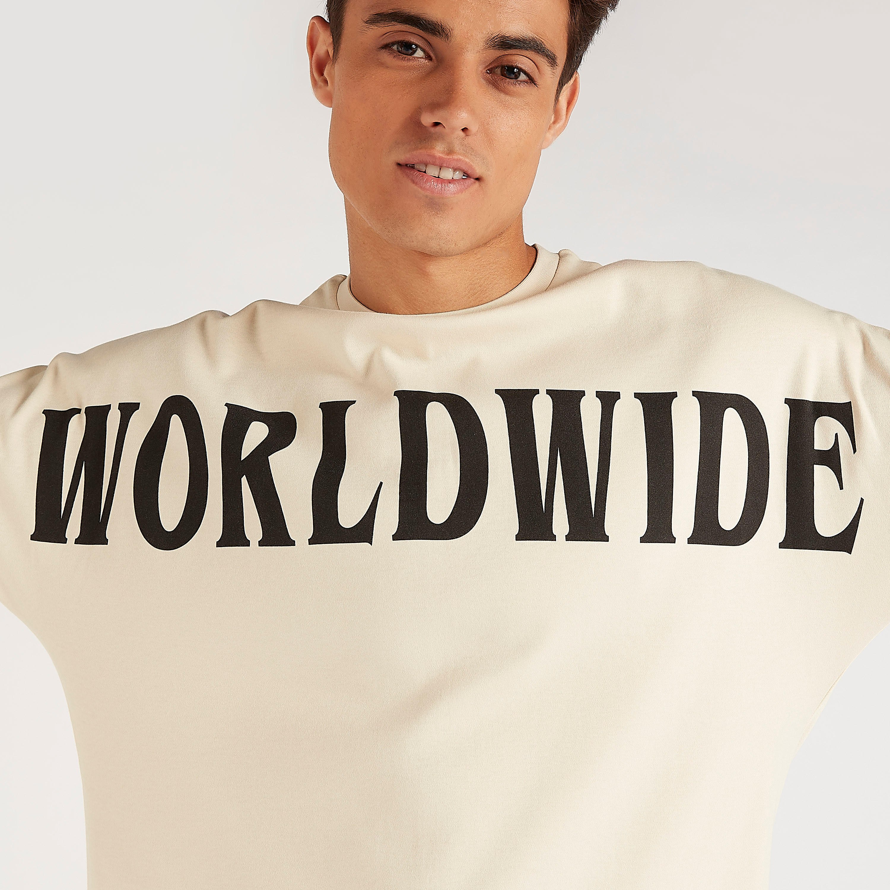 Printed Crew Neck T-shirt with Short Sleeves-men-clothing-tshirtsandpolos-tshirts-image-3