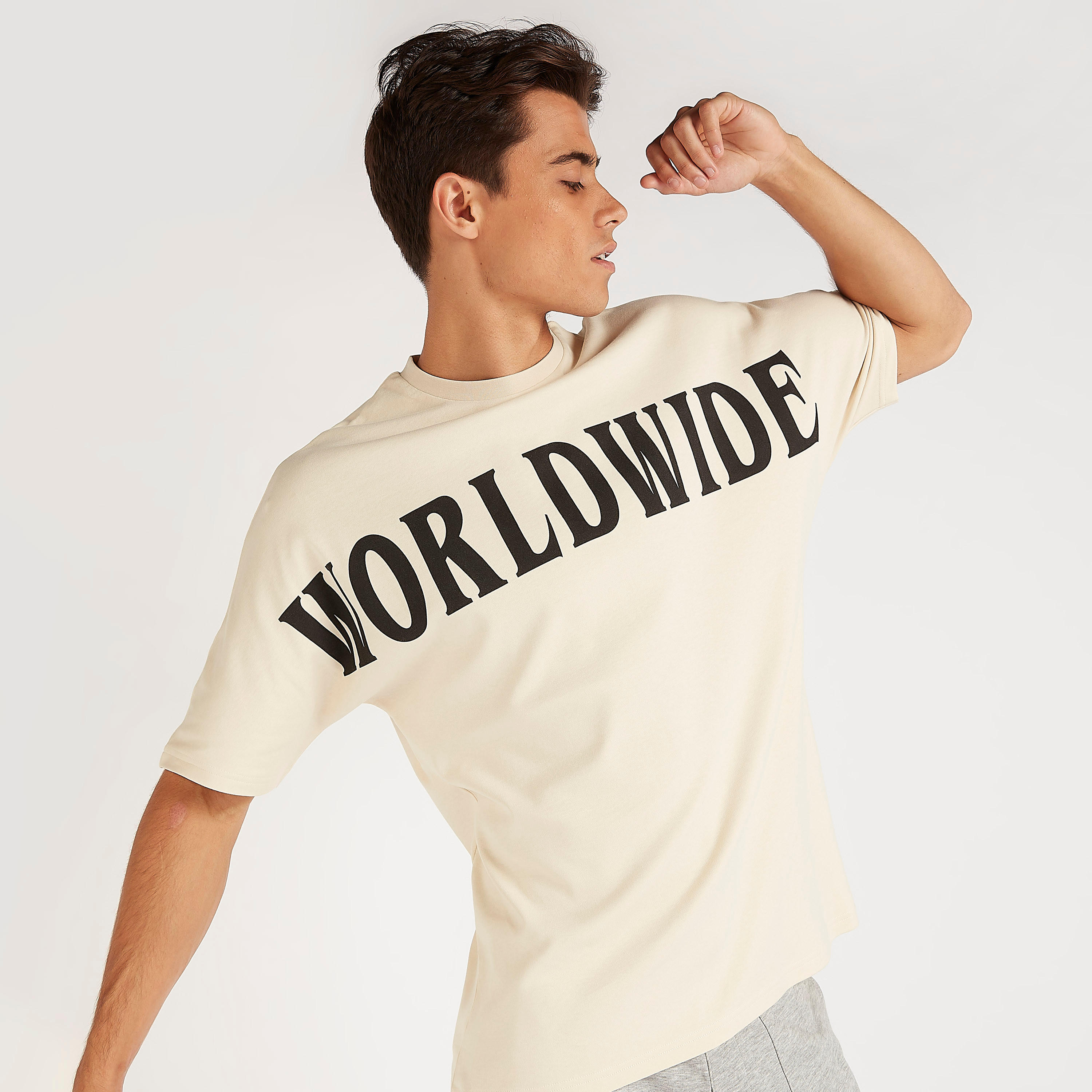 Printed Crew Neck T-shirt with Short Sleeves-men-clothing-tshirtsandpolos-tshirts-image-5