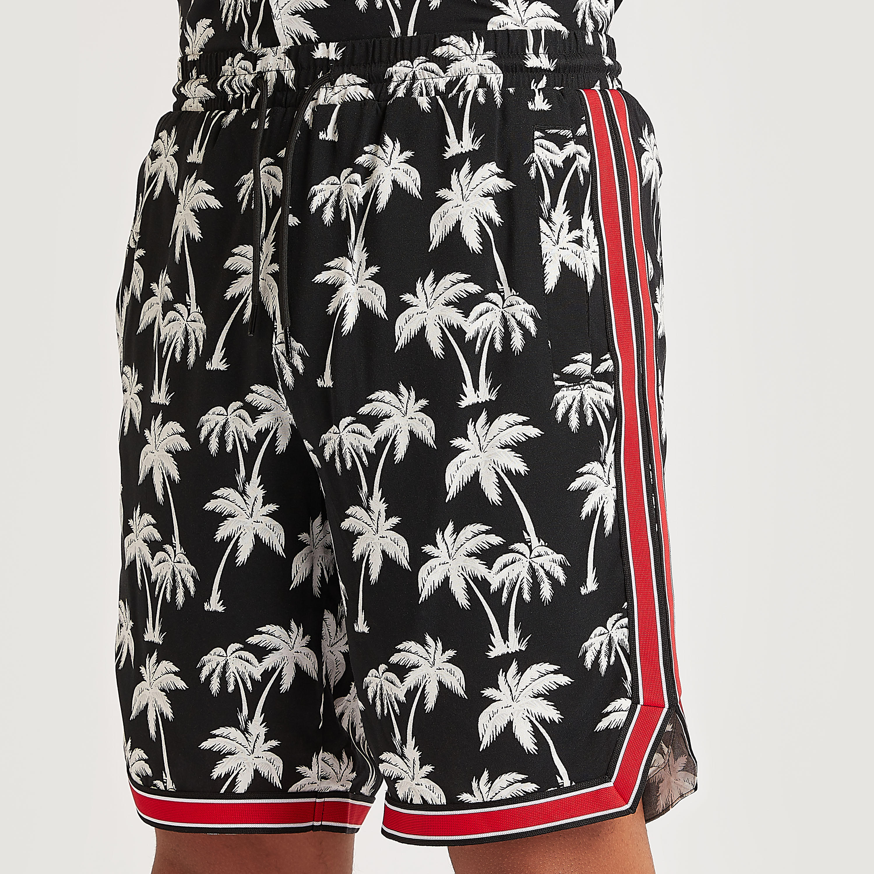 شورت بخصر مطاطي برباط وطبعات استوائيّة-men-clothing-bottoms-shorts-image-2
