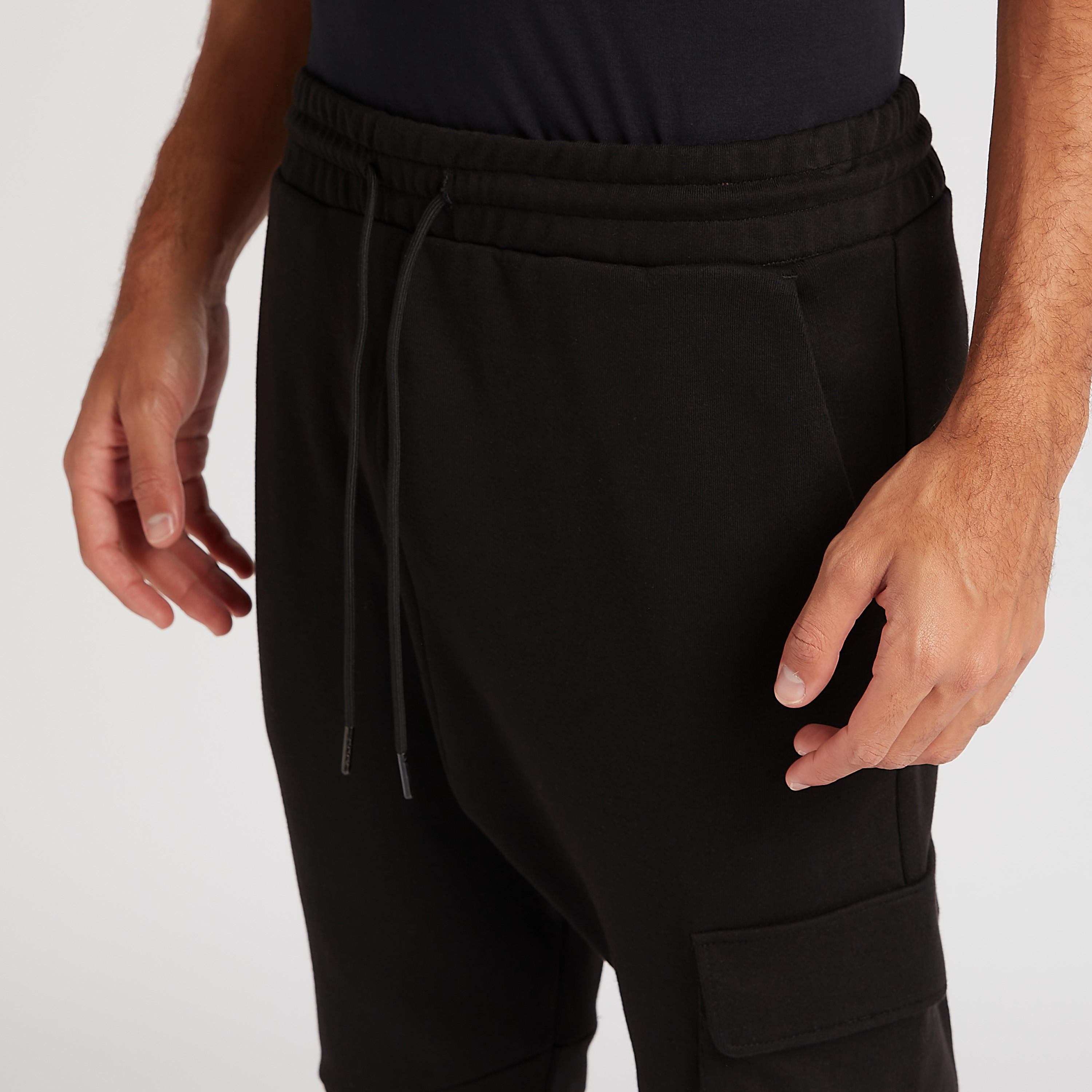 Solid Mid-Rise Pants with Drawstring and Pockets-men-clothing-bottoms-trousersandchinos-trousers-image-3