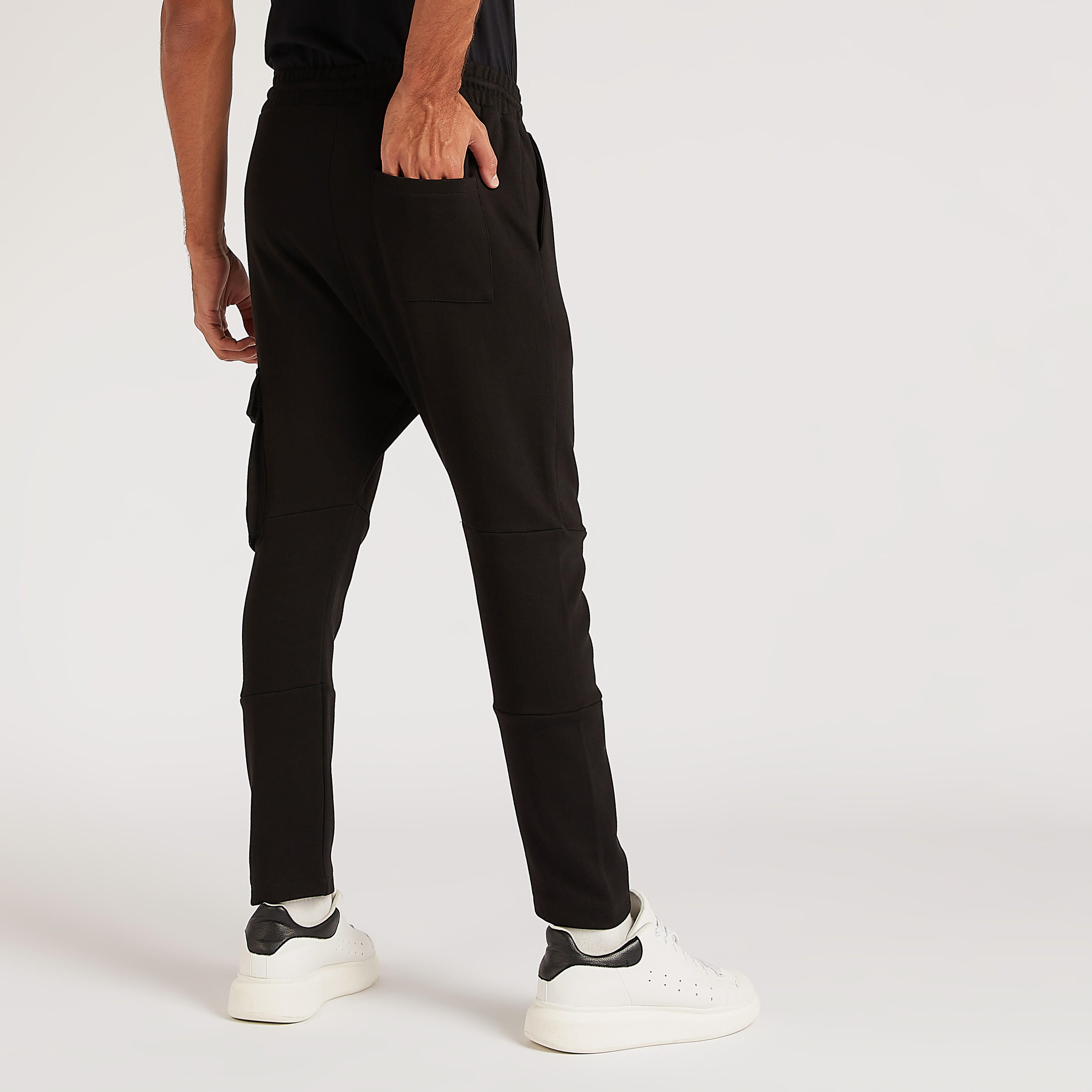 Solid Mid-Rise Pants with Drawstring and Pockets-men-clothing-bottoms-trousersandchinos-trousers-image-4