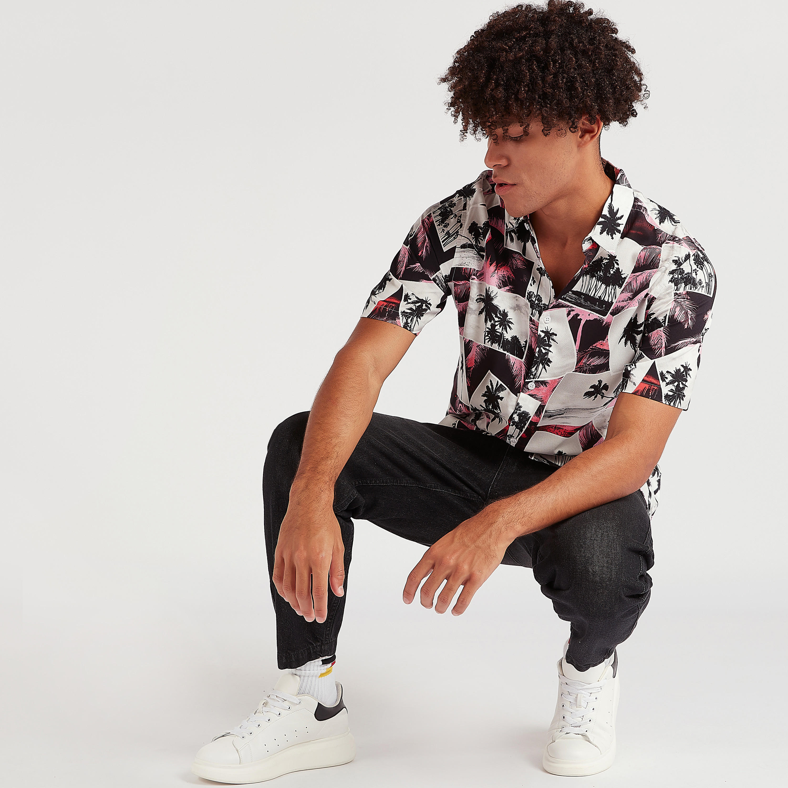 Printed Shirt with Short Sleeves-men-clothing-shirts-image-5