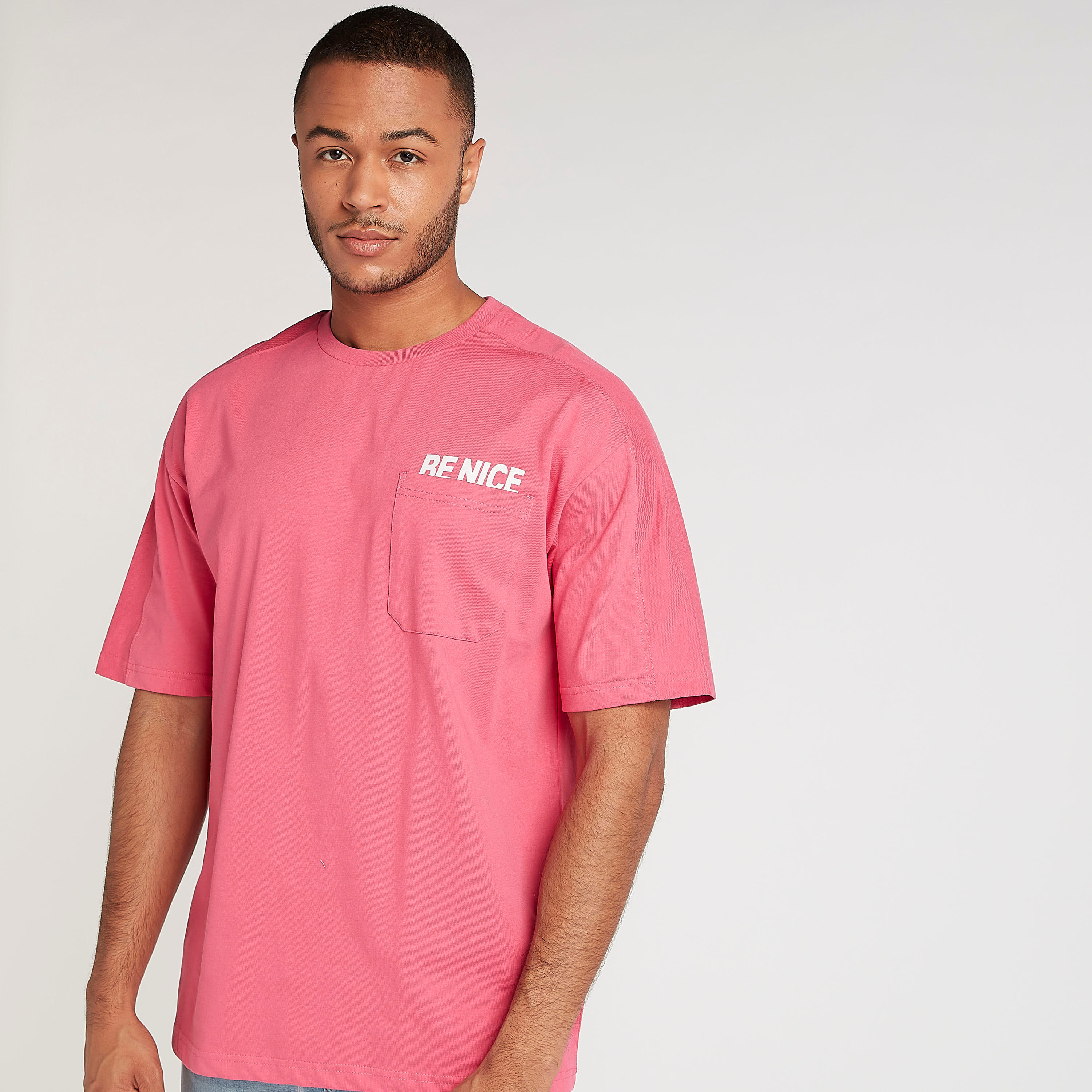 Printed T-shirt with Crew Neck and Patch Pocket-men-clothing-tshirtsandpolos-tshirts-image-1